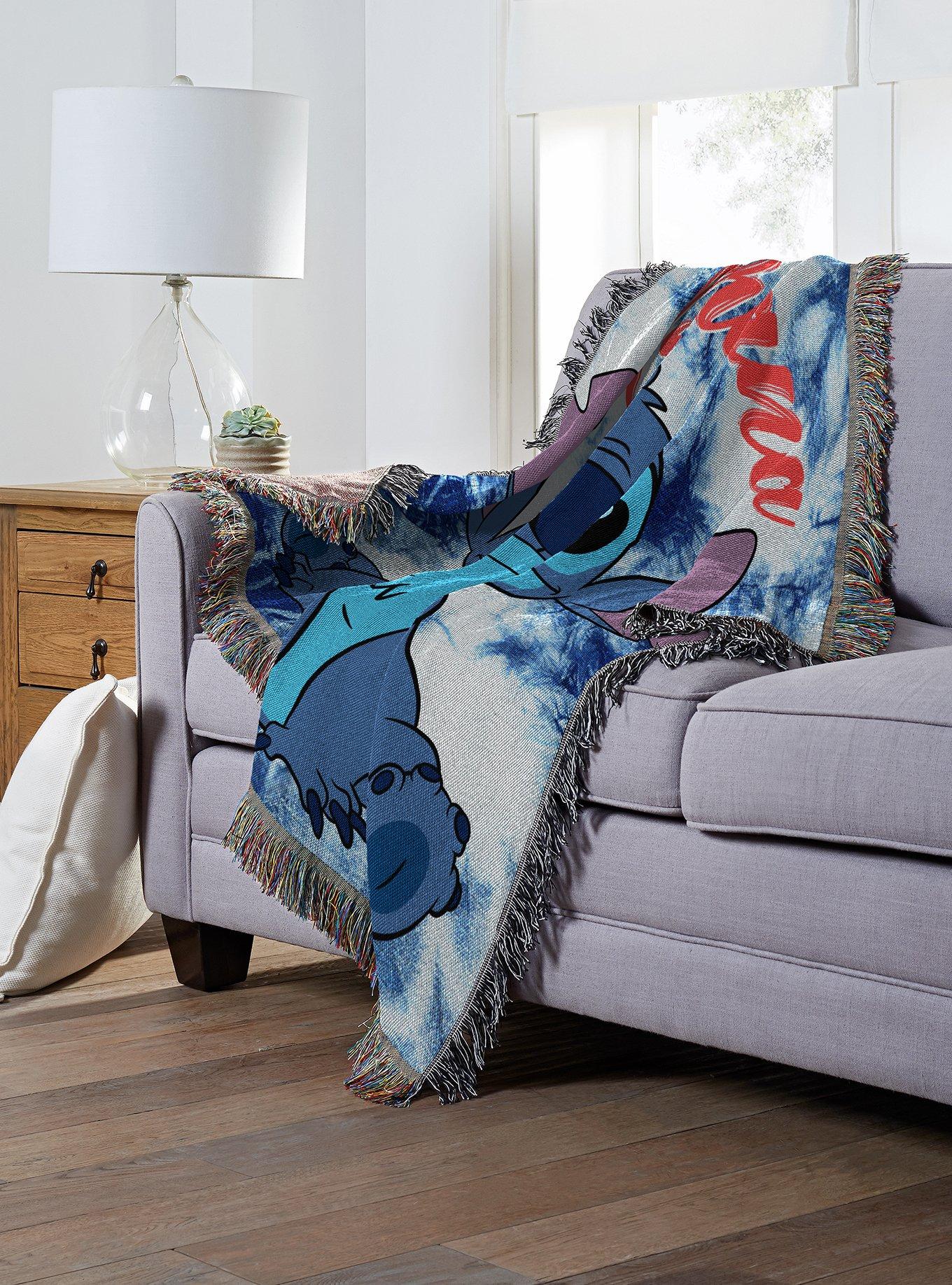 Disney Lilo & Stitch Ohana Tie-Dye Tapestry Throw Blanket, , alternate
