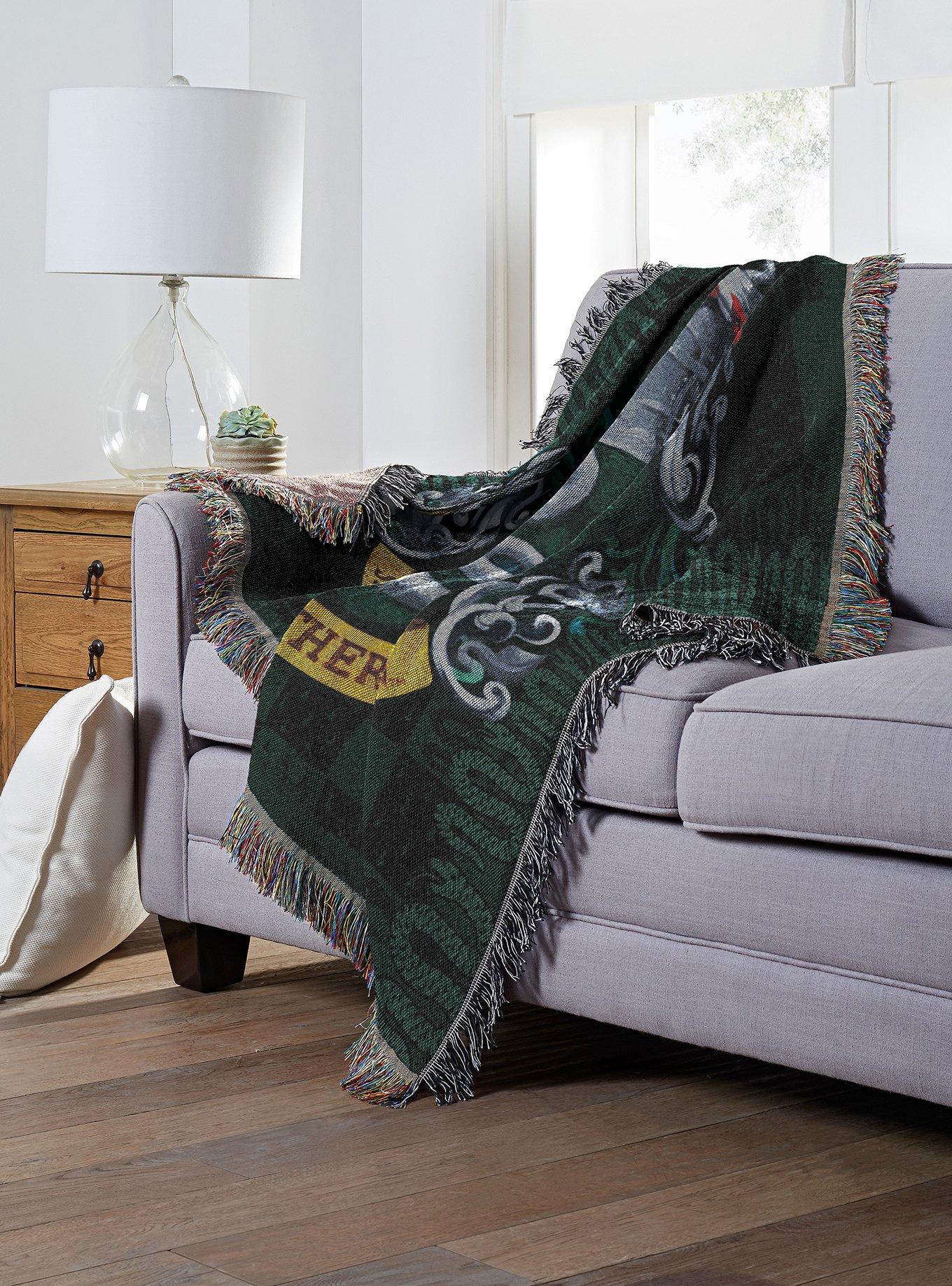 Harry Potter Slytherin Crest Tapestry Throw Blanket, , alternate