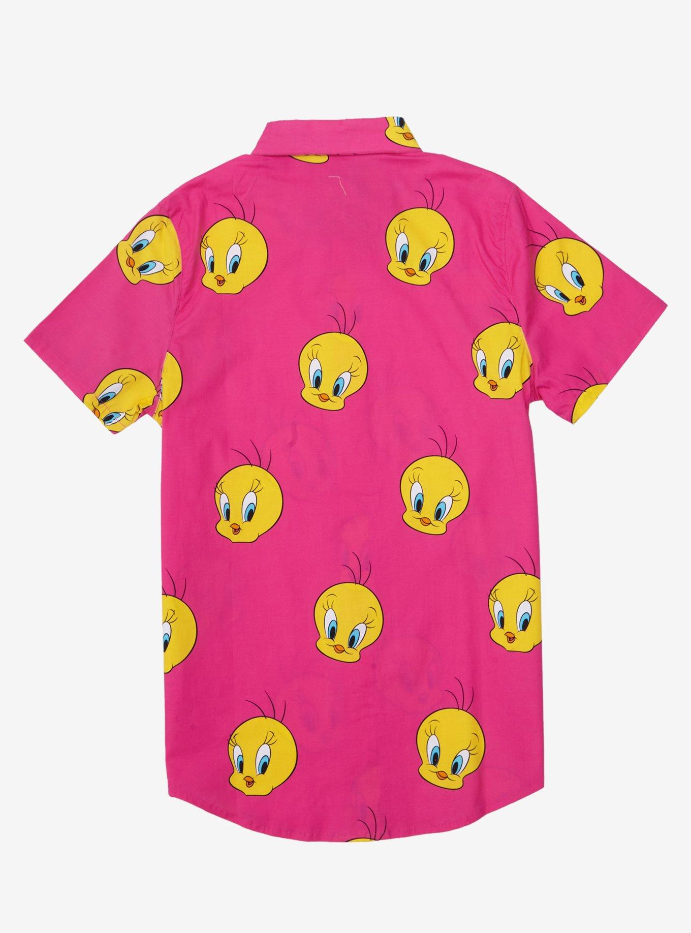 Cakeworthy Looney Tunes Tweety Woven Button-Up, PINK, alternate