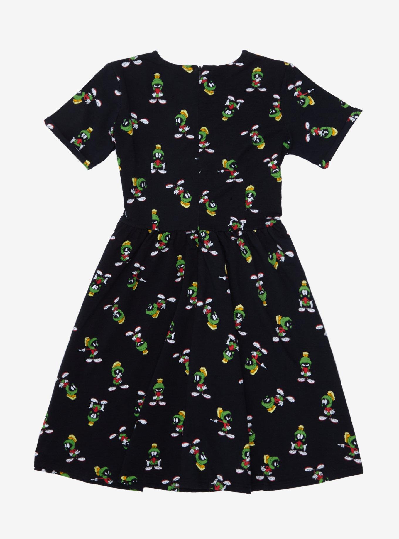 Cakeworthy Looney Tunes Marvin the Martian Women's Dress, BLACK, alternate