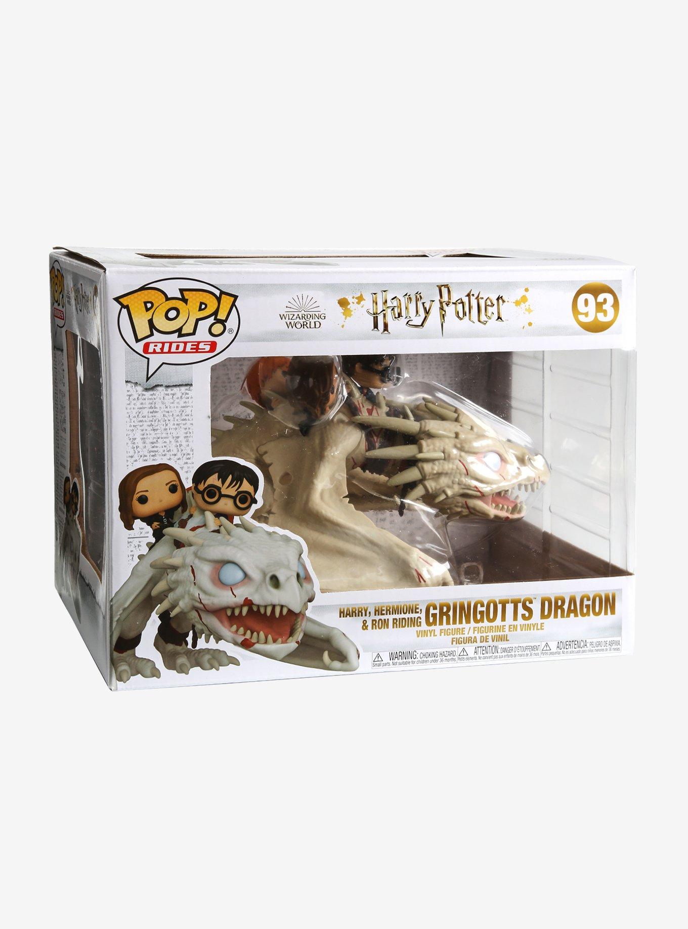 Funko Pop! Rides Harry Potter Harry, Hermione, & Ron Riding Gringotts Dragon Vinyl Figure, , alternate
