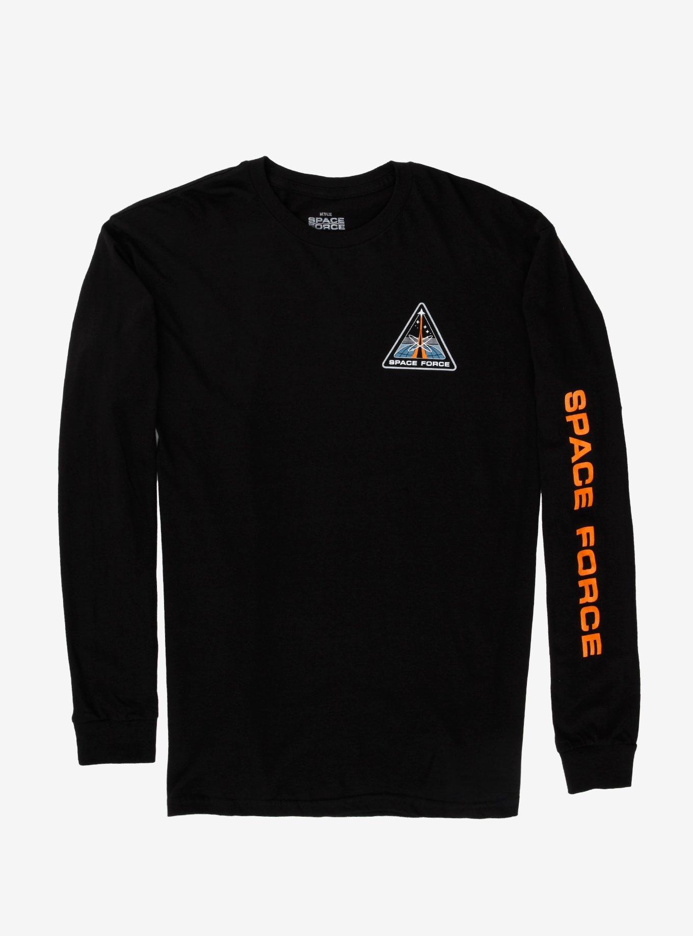 Space Force Department of the Space Force Long Sleeve T-Shirt, BLACK, alternate