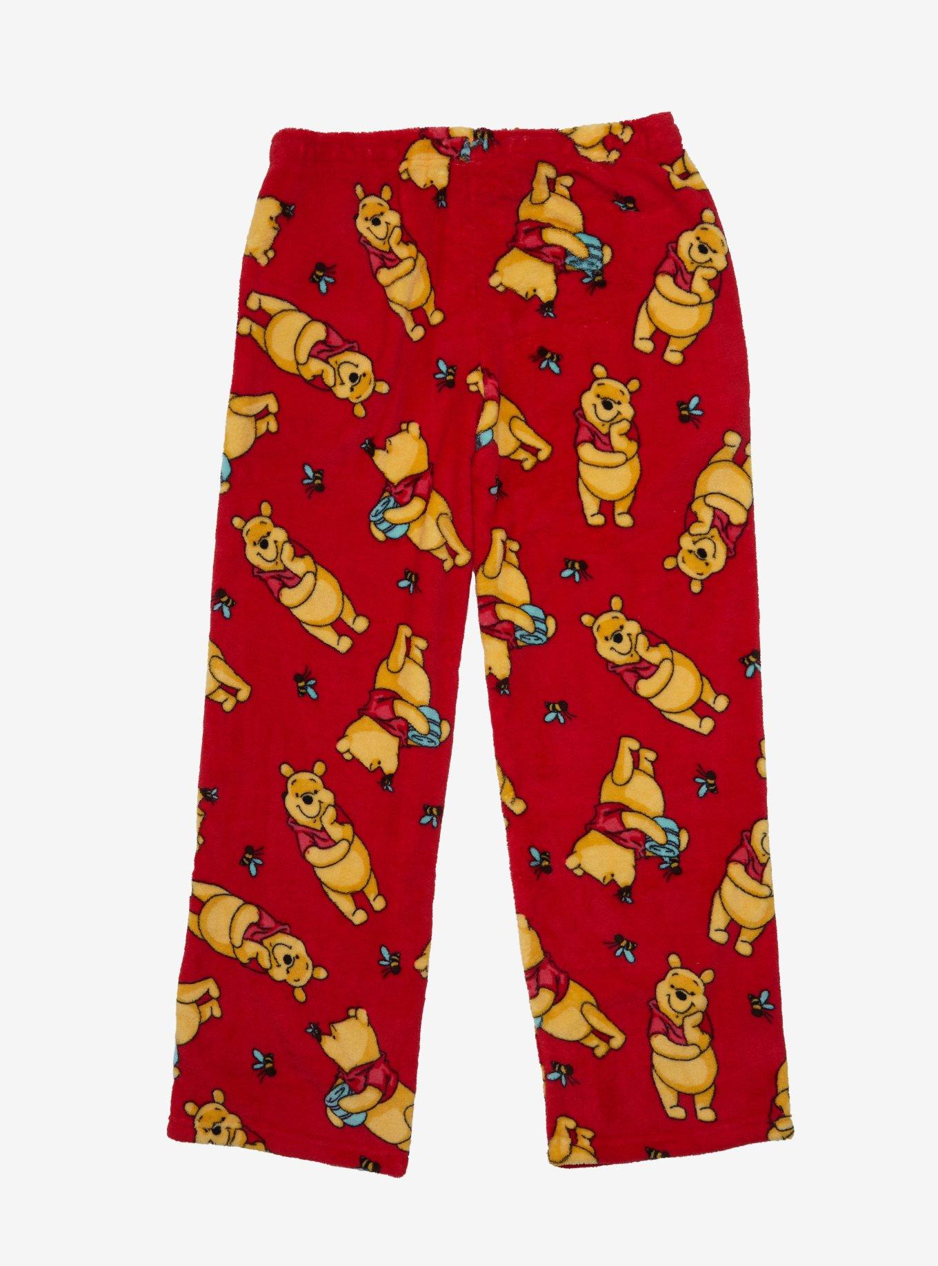 Disney Winnie the Pooh Plush Sleep Pants - BoxLunch Exclusive, RED, alternate