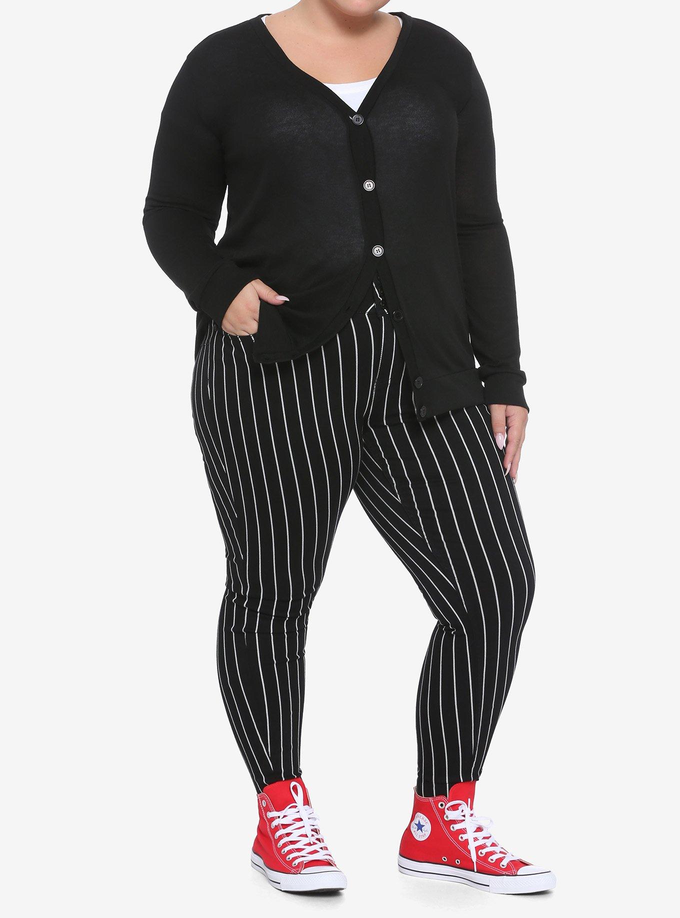 Planchette Back Girls Cardigan Plus Size, BLACK, alternate