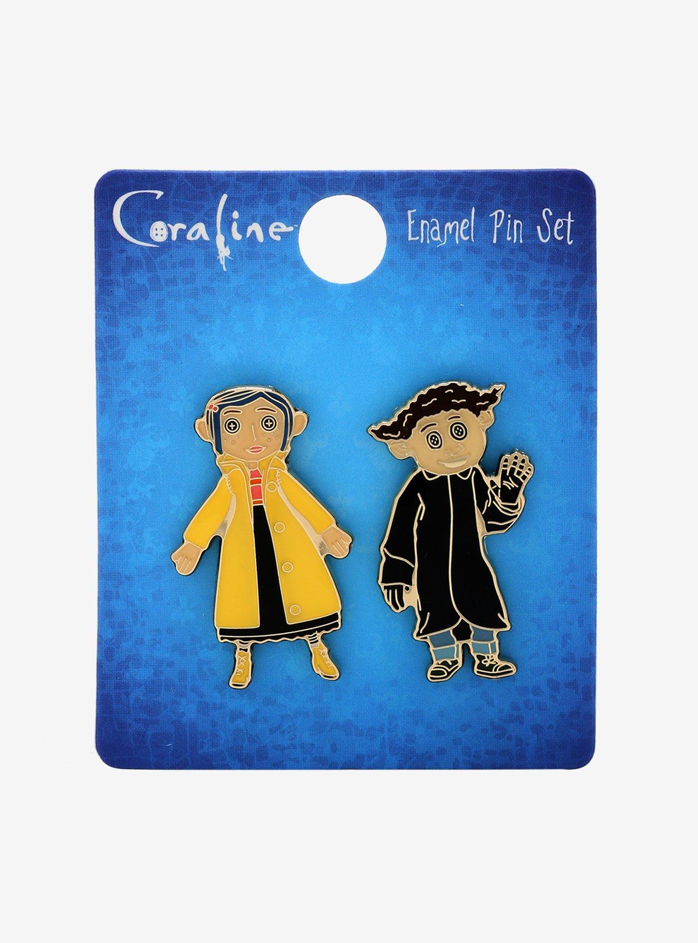 Coraline & Wybie Dolls Enamel Pin Set - BoxLunch Exclusive, , alternate