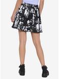 THe Nightmare Before Christmas Black & White Pleated Skirt, BLACK, alternate