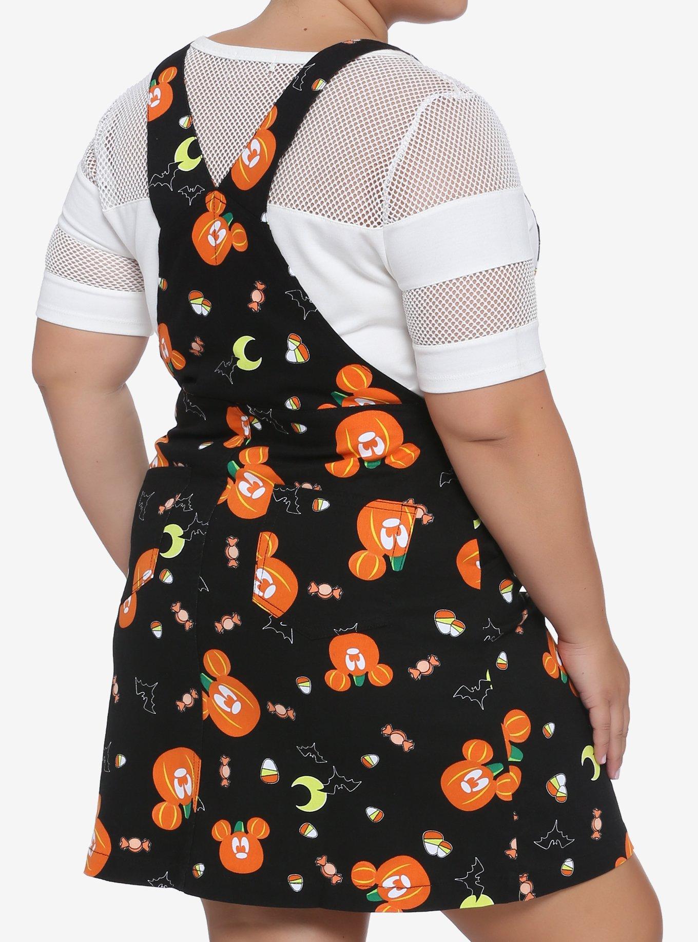 Disney Mickey Mouse Halloween Pumpkin Treats Skirtall Plus Size, BLACK, alternate