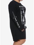 The Craft Powers Of Manon Long-Sleeve T-Shirt Dress Plus Size, BLACK, alternate