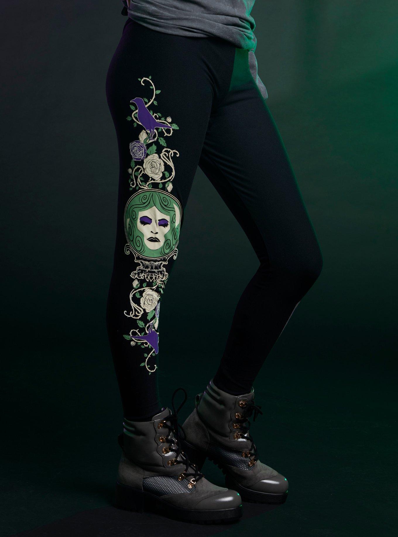 Her Universe Disney The Haunted Mansion Madame Leota Symbols Girls Leggings, BLACK, alternate