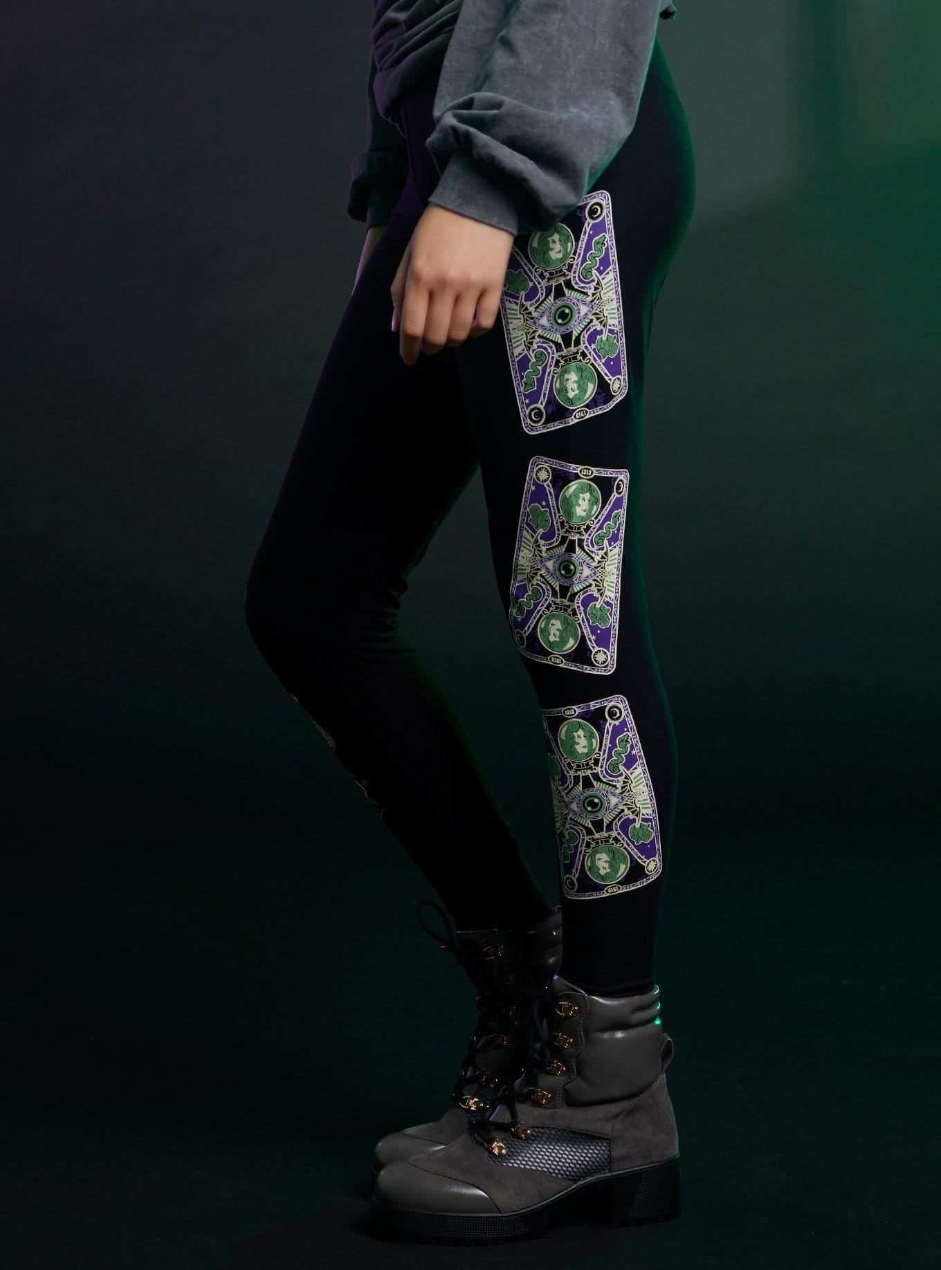 Her Universe Disney The Haunted Mansion Madame Leota Symbols Girls Leggings, BLACK, alternate