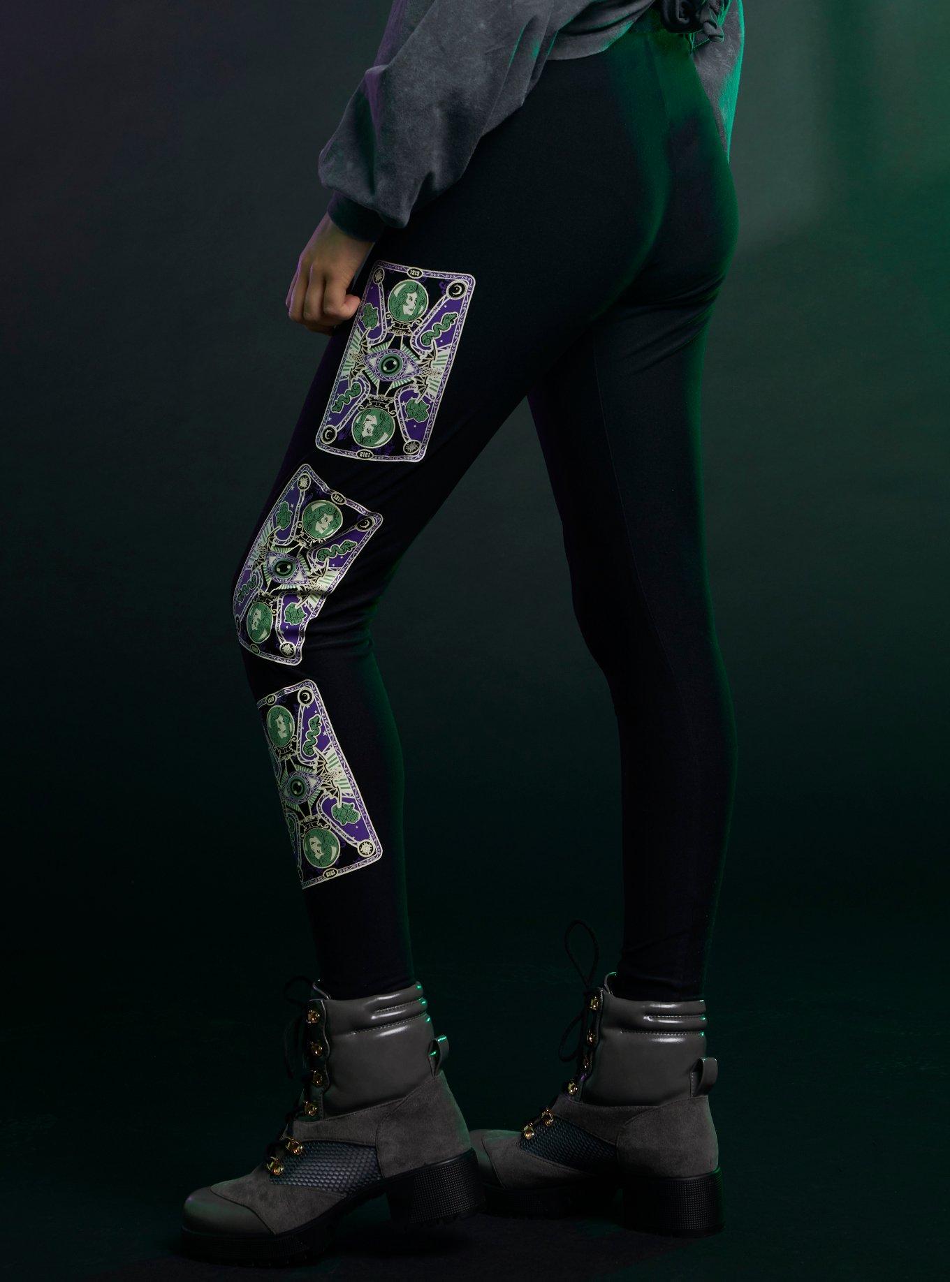 Her Universe Disney The Haunted Mansion Madame Leota Symbols Girls Leggings, BLACK, alternate