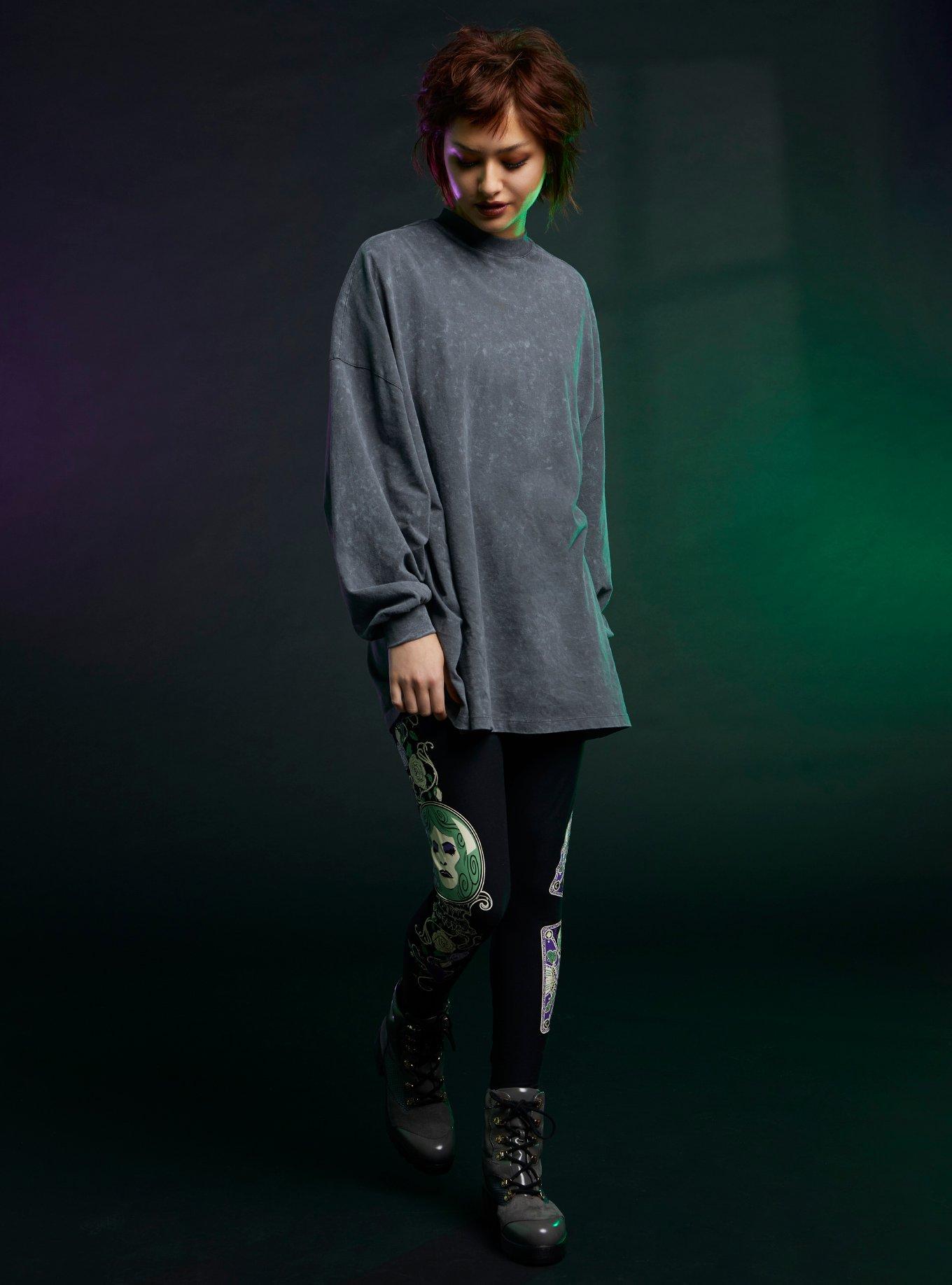 Her Universe Disney The Haunted Mansion Madame Leota Symbols Girls Leggings, BLACK, alternate