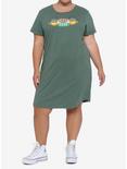 Friends Central Perk T-Shirt Dress Plus Size, GREEN HEATHER, alternate