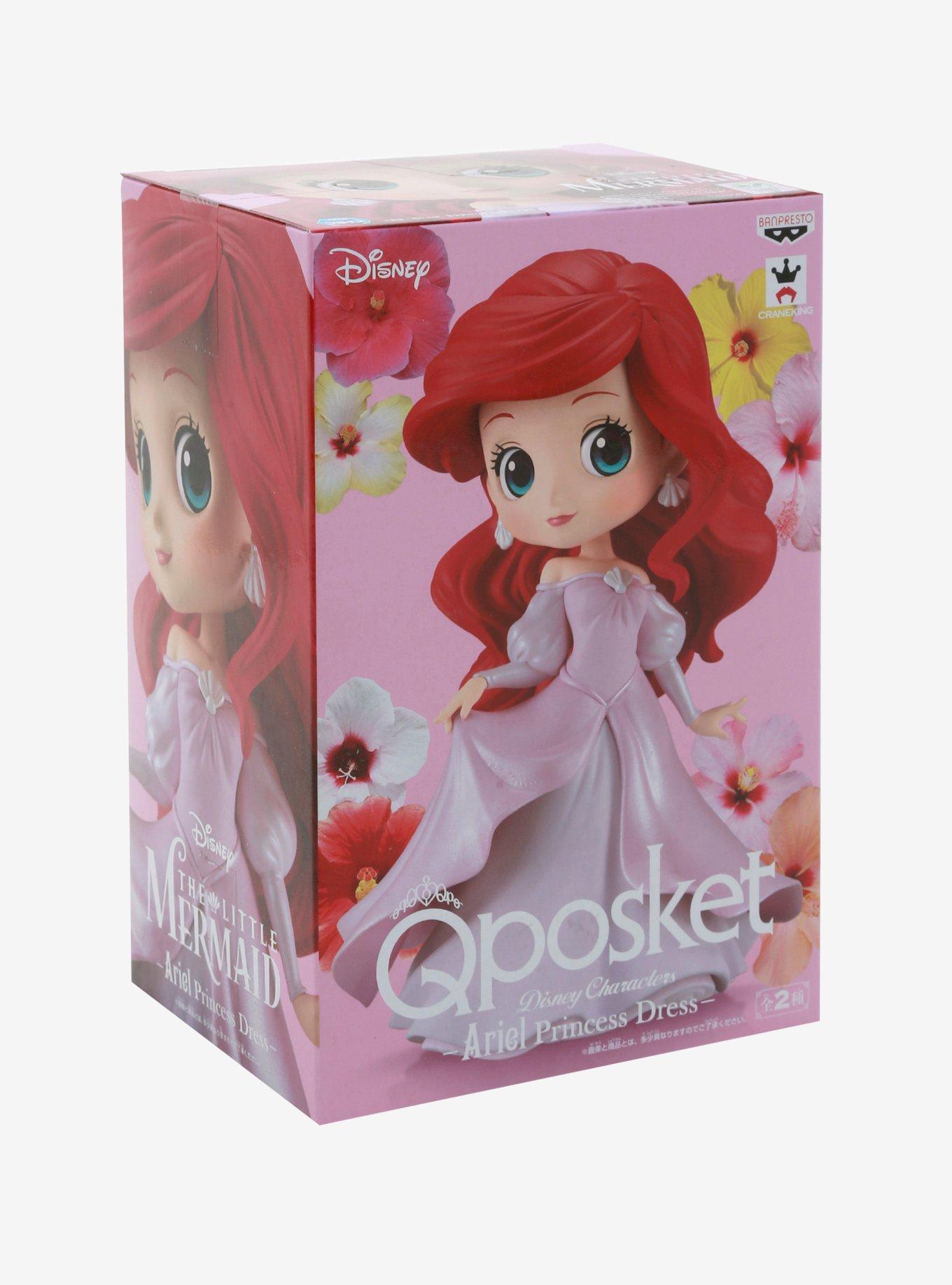 Banpresto Disney The Little Mermaid Q Posket Ariel (Pink Princess Dress) Figure, , alternate
