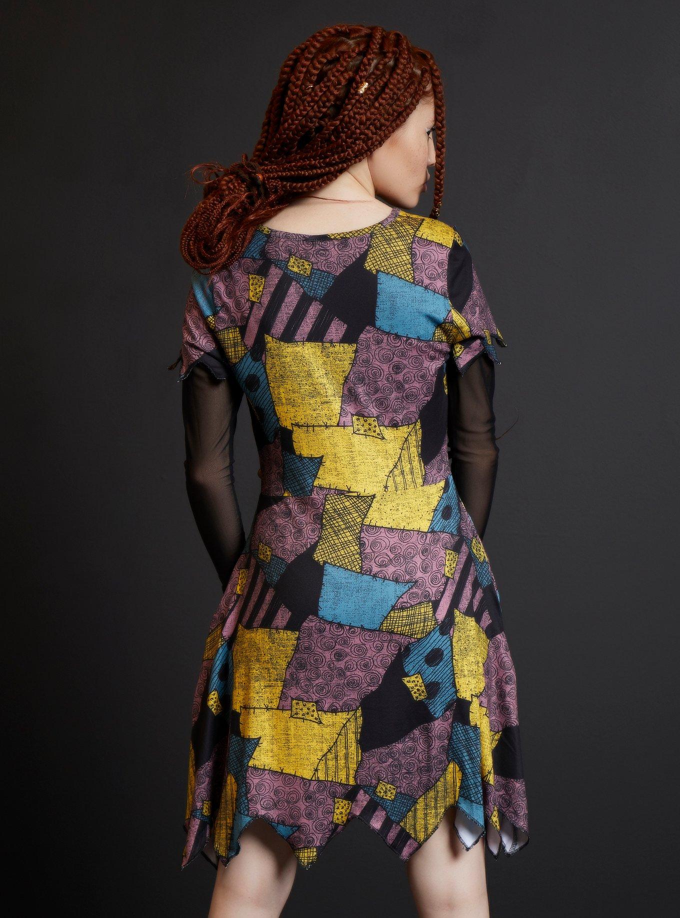 The Nightmare Before Christmas Sally Mesh Long-Sleeve Dress, MULTI, alternate