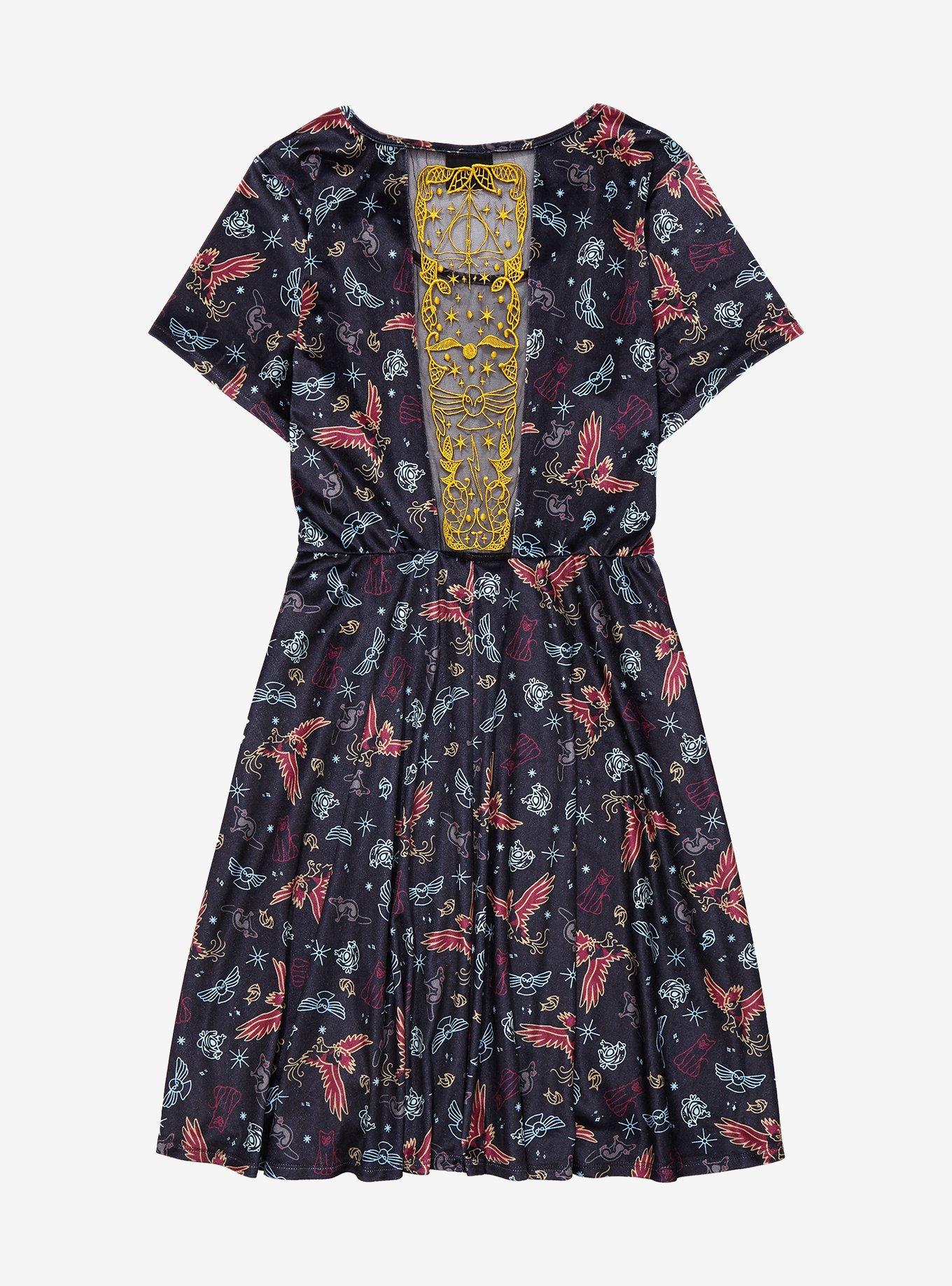 Harry Potter Pets Lace Back Velvet Dress, MULTI, alternate