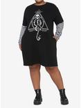 Harry Potter Dark Mark Long-Sleeve T-Shirt Dress Plus Size, WHITE, alternate