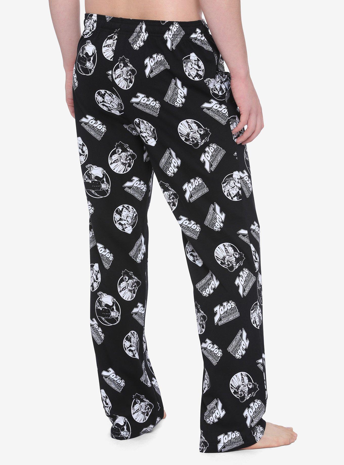 JoJo's Bizarre Adventure: Diamond Is Unbreakable Logos Pajama Pants, MULTI, alternate