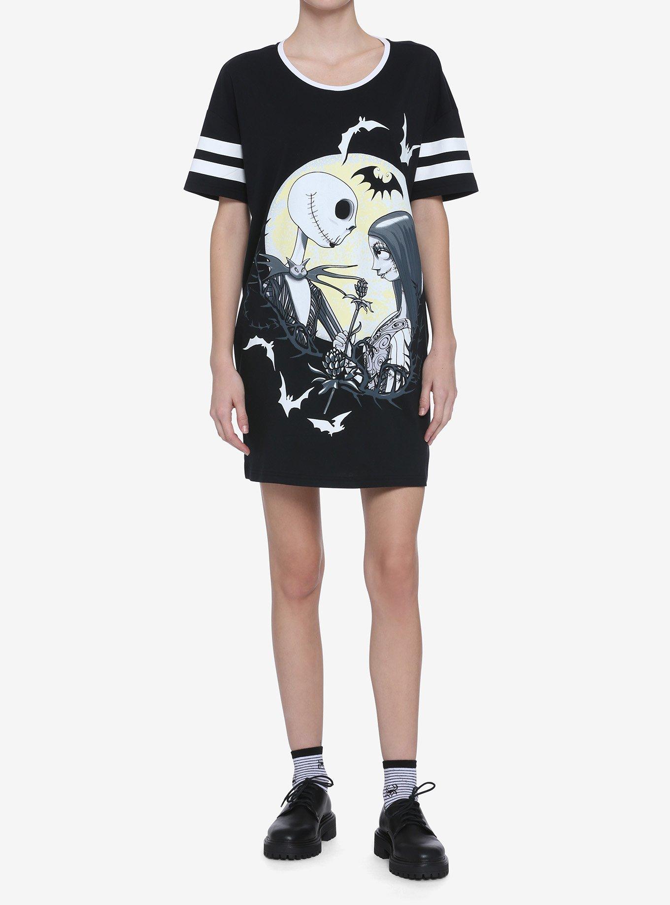 The Nightmare Before Christmas Jack & Sally Girls Dorm Shirt, , alternate