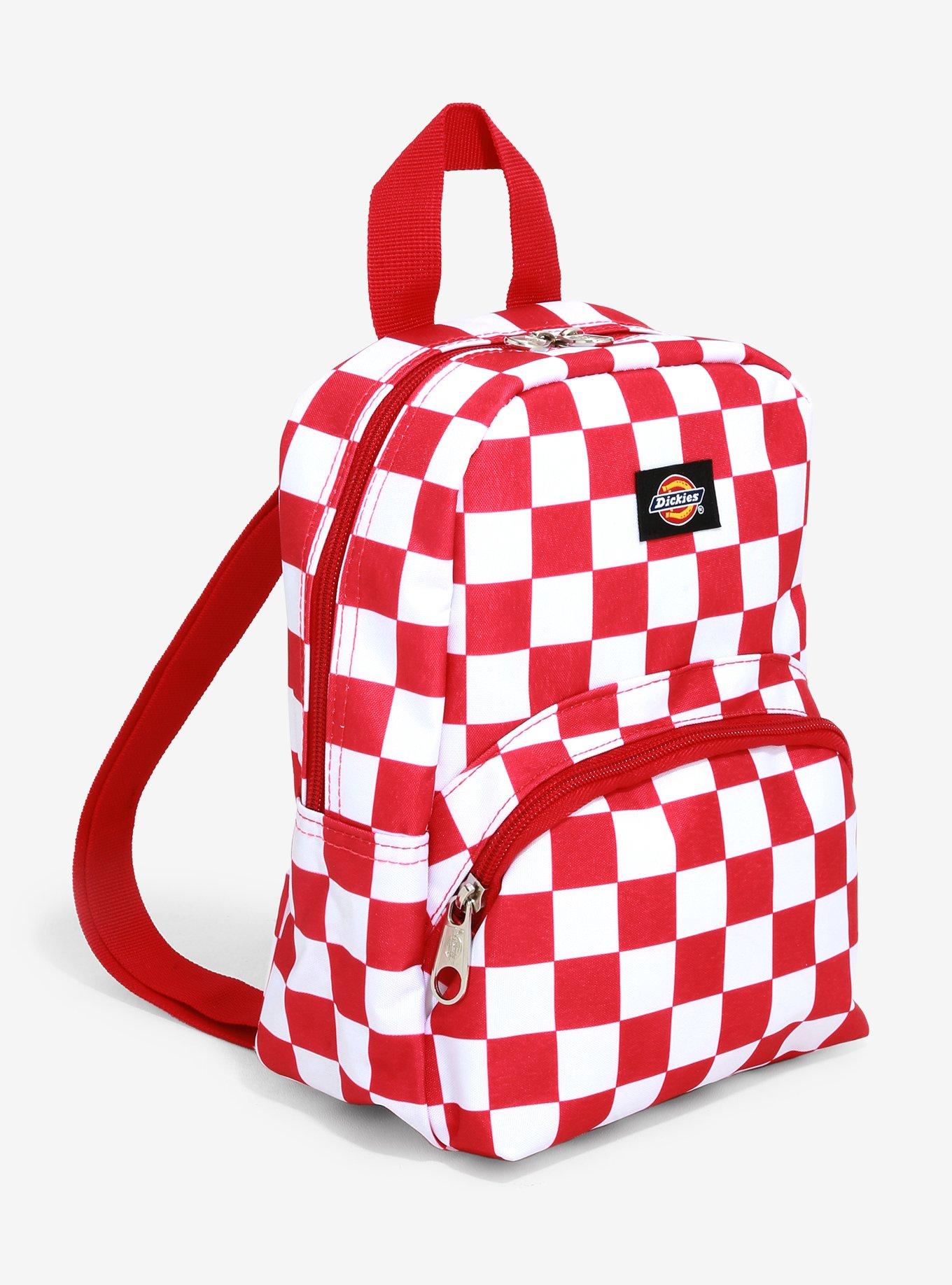 Dickies Red & White Checkered Mini Backpack, , alternate