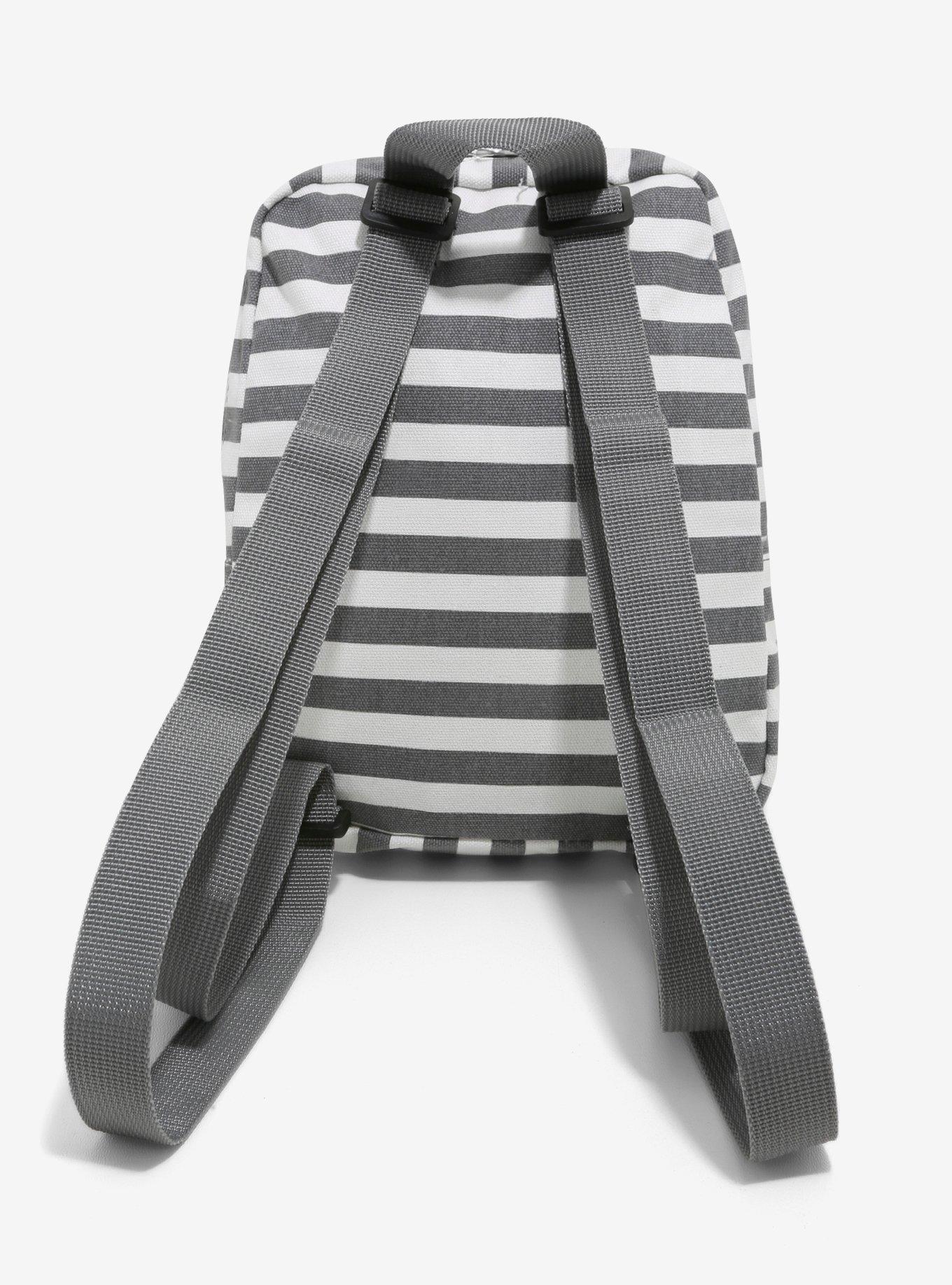Dickies Grey & White Stripe Mini Backpack, , alternate - view 3