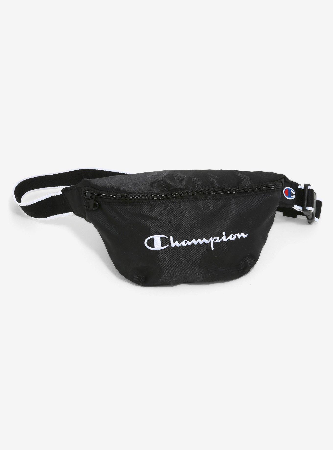 Champion Black Fanny Pack, , alternate