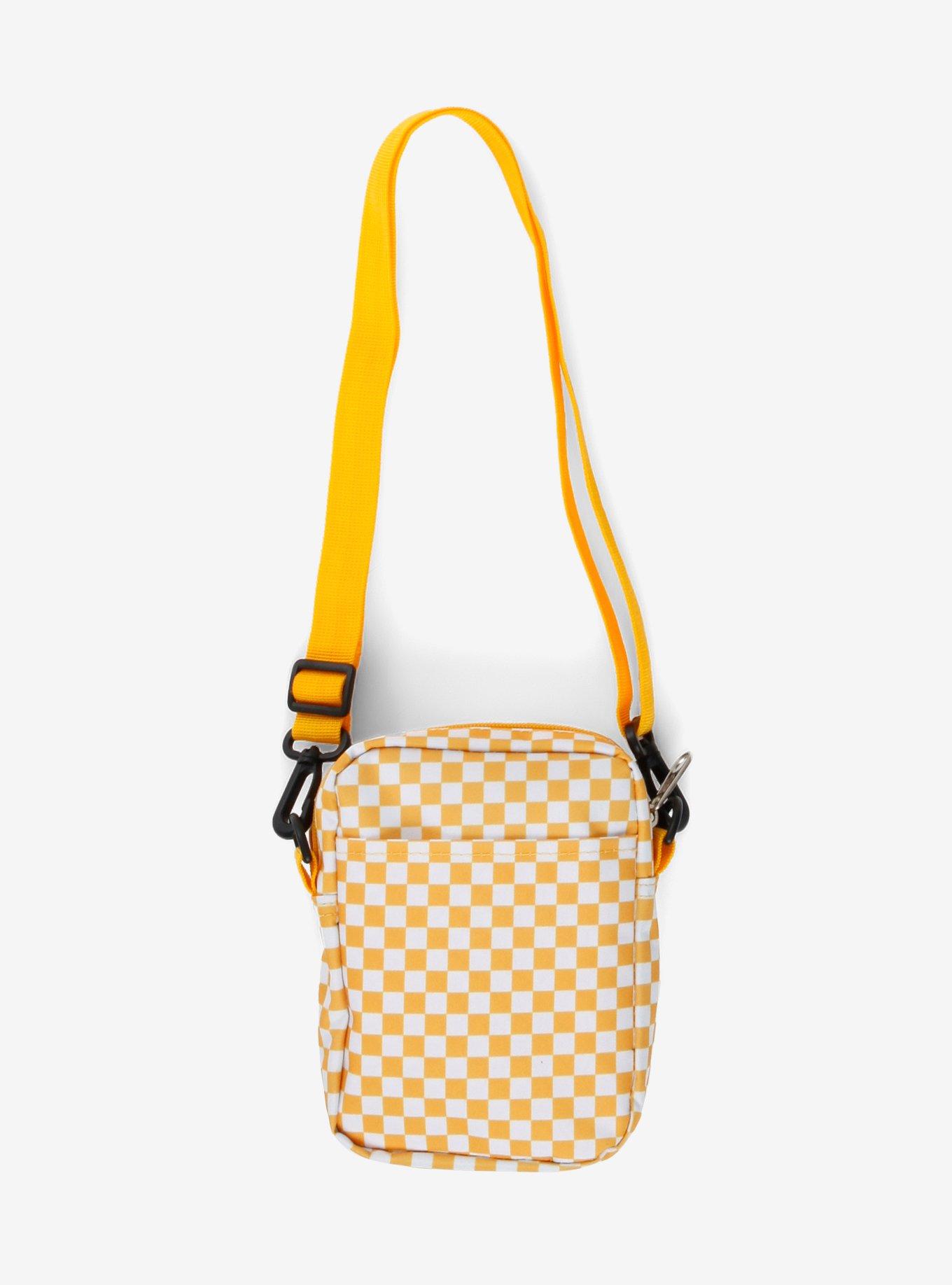Dickies White & Yellow Checkered Athletic Crossbody Bag, , alternate