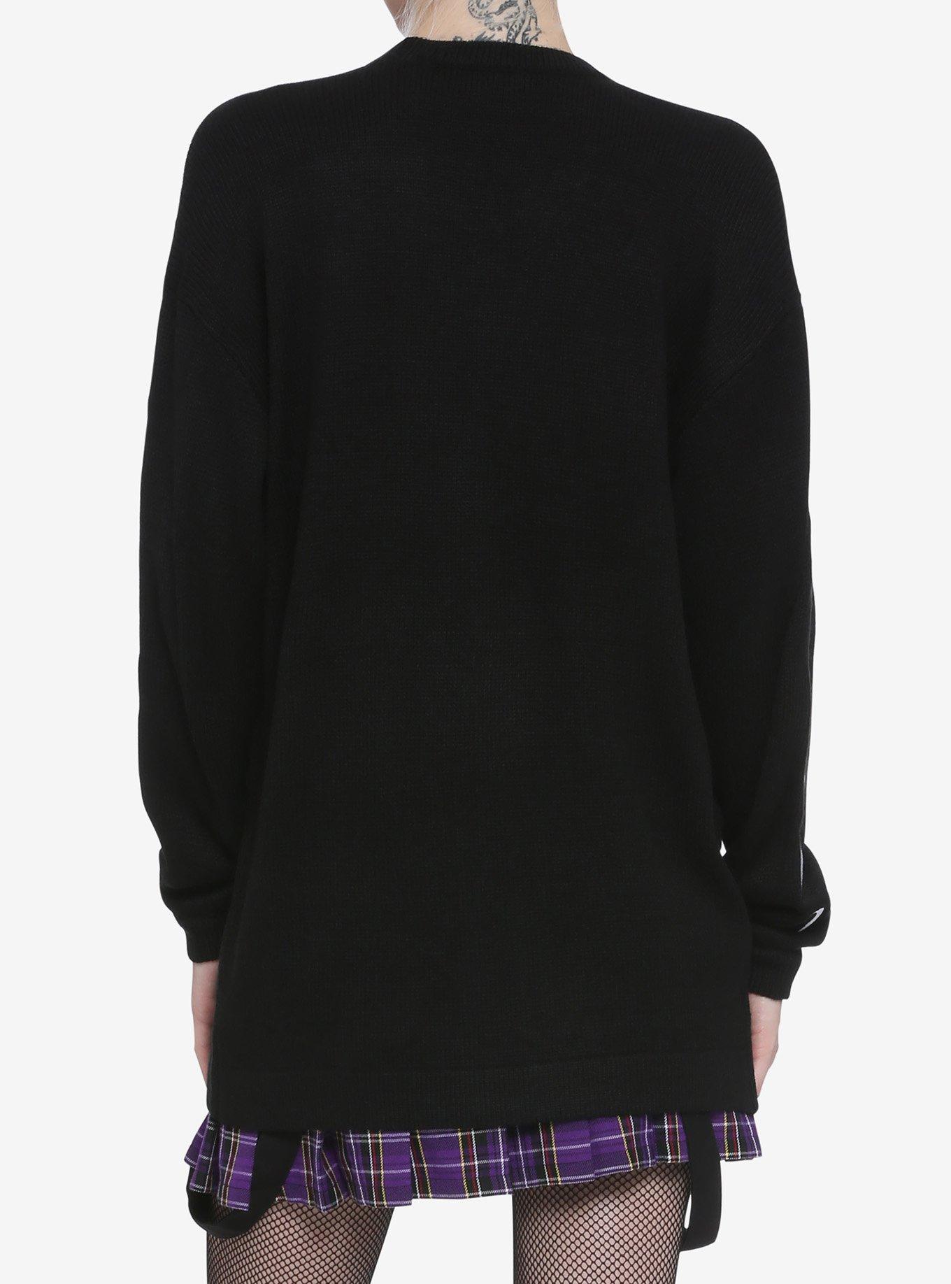 Moon Phase Girls Open Cardigan, BLACK, alternate