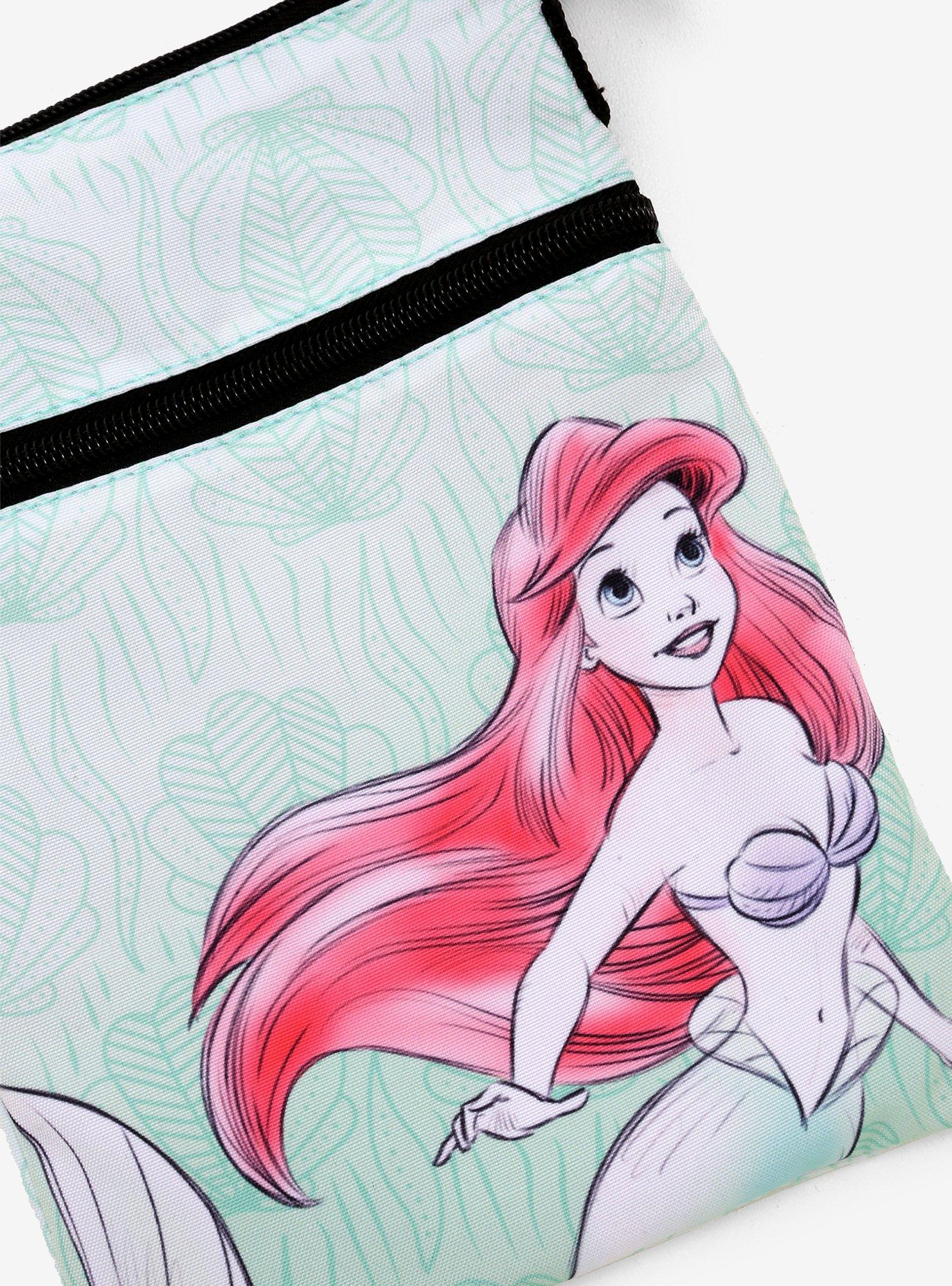 Loungefly Disney The Little Mermaid Ariel Sketch Passport Crossbody Bag, , alternate