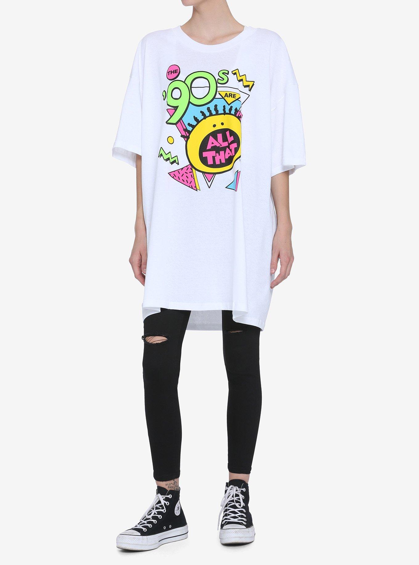 The 90s Are All That Logo Oversized Girls T-Shirt, MULTI, alternate