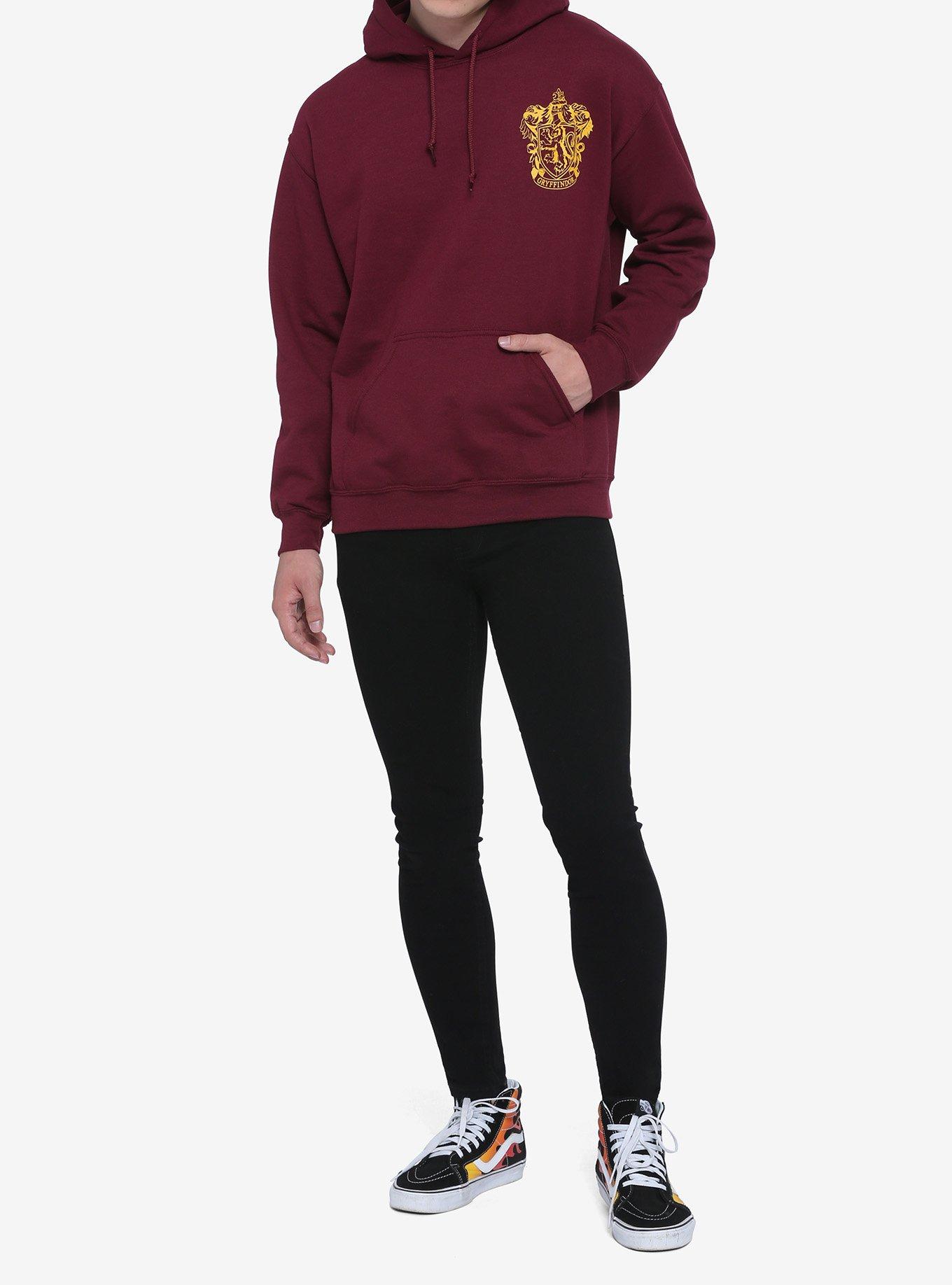 Harry Potter Hogwarts Gryffindor Crest Hoodie, YELLOW, alternate
