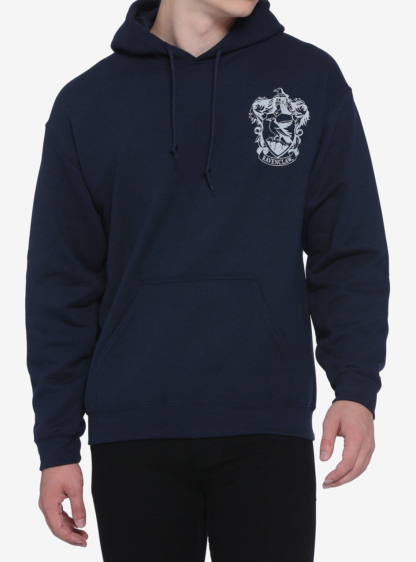 Harry Potter Hogwarts Ravenclaw Crest Hoodie, WHITE, alternate