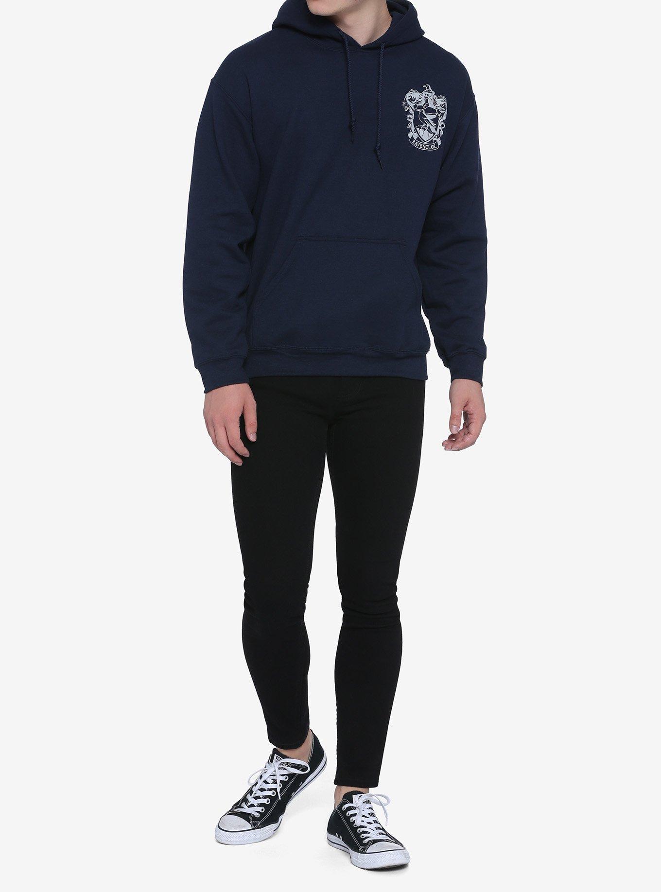 Harry Potter Hogwarts Ravenclaw Crest Hoodie, WHITE, alternate - view 3