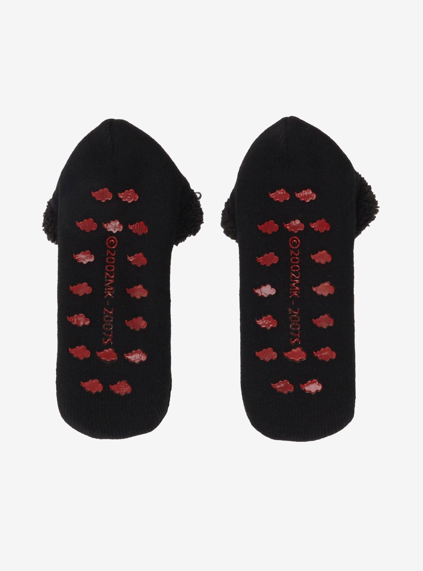 Naruto Akatsuki Cloud Slipper Socks - BoxLunch Exclusive, , alternate