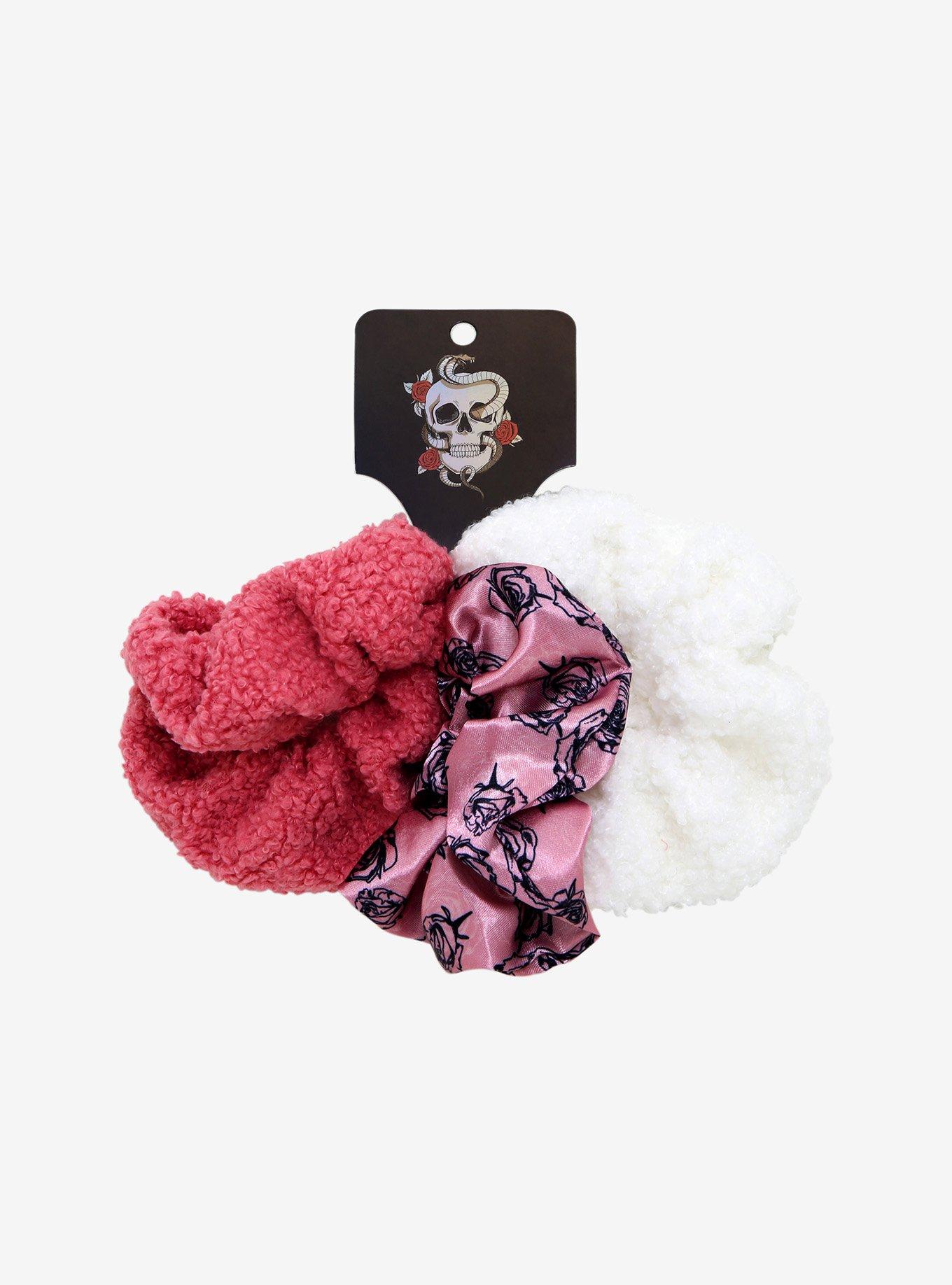 Pink Roses Scrunchie Set, , alternate