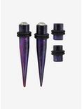 Acrylic Purple Galaxy CZ Taper & Plug 4 Pack, MULTI, alternate