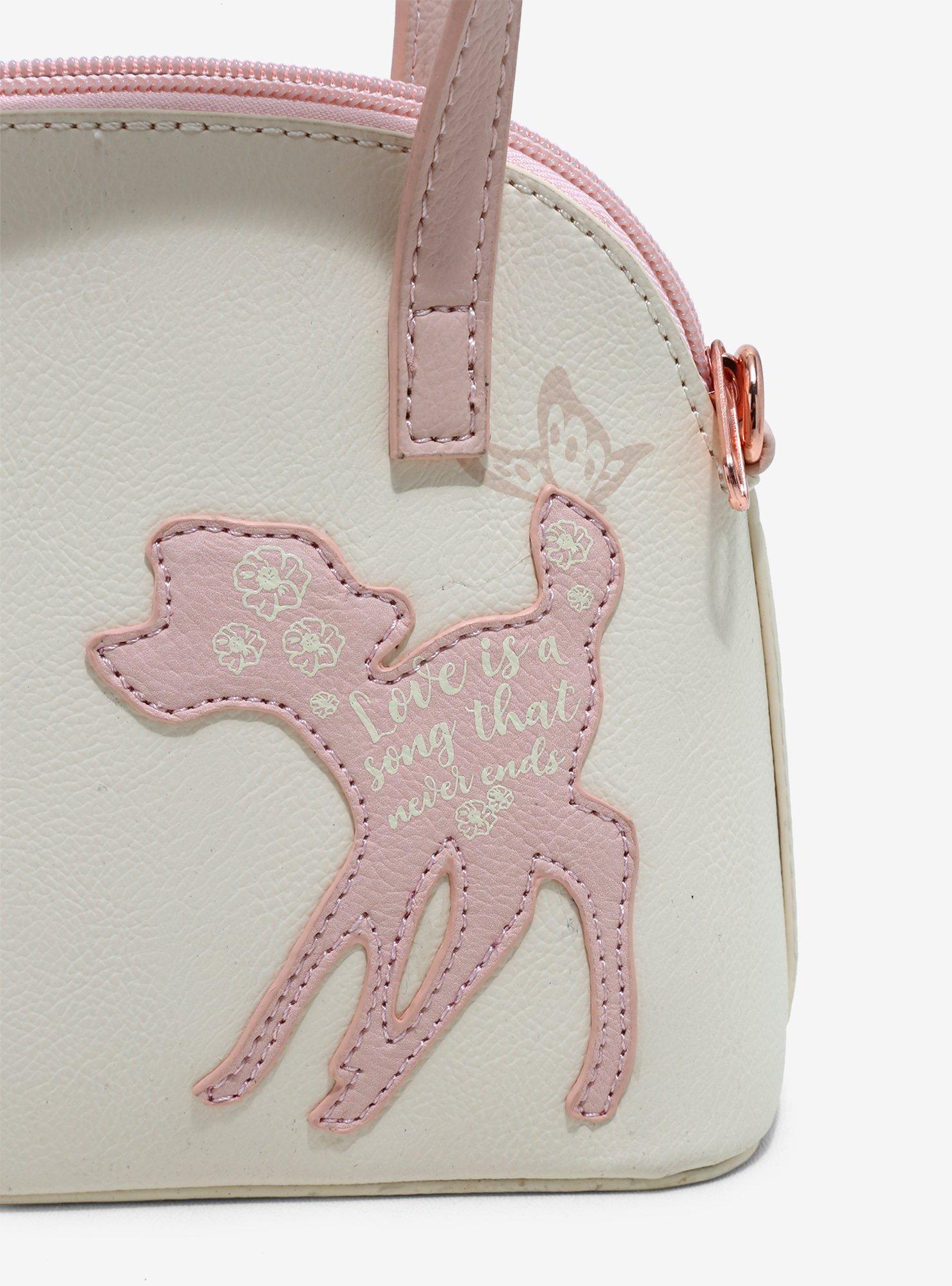 Loungefly Disney Bambi Rose Gold Mini Satchel Bag, , alternate