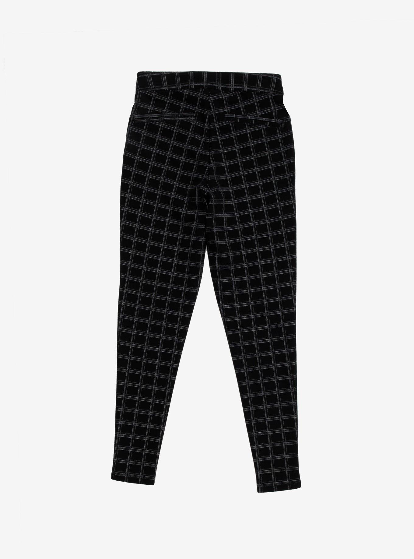Black & Grey Plaid Ultra Hi-Rise Skinny Pants