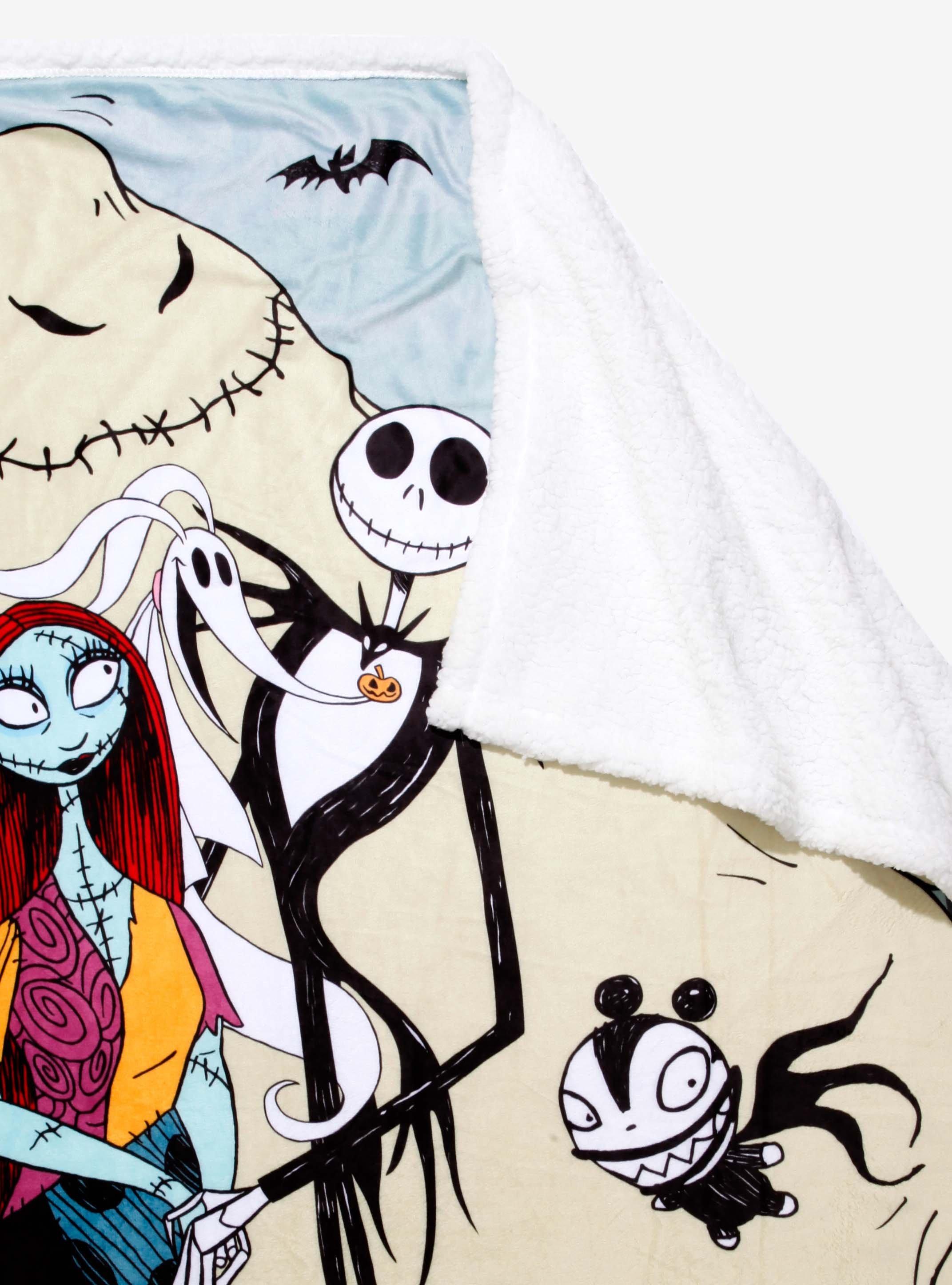 Disney The Nightmare Before Christmas Group Sherpa Throw - BoxLunch Exclusive, , alternate