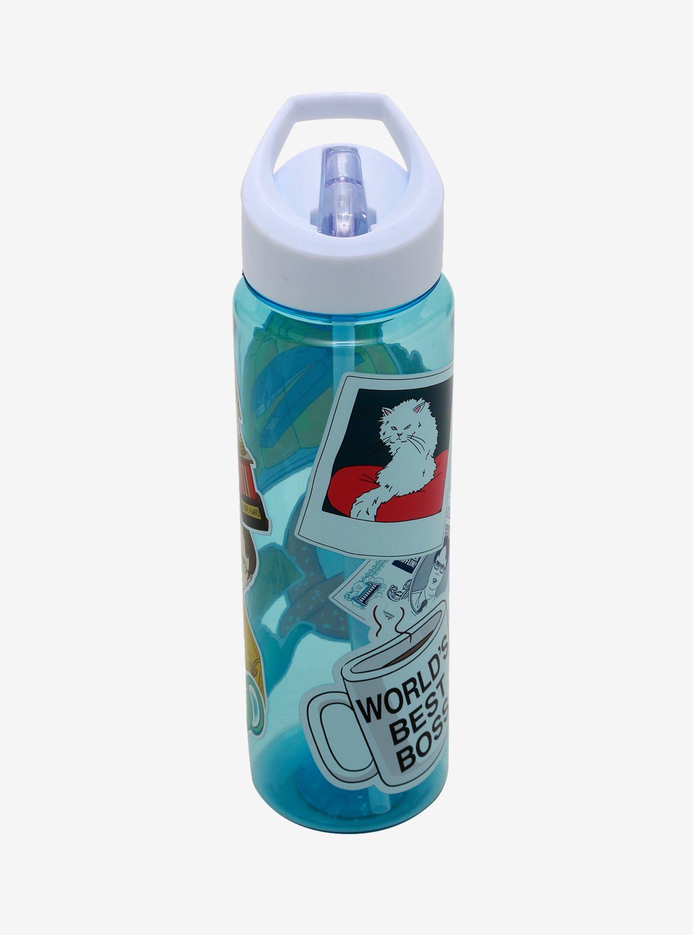 The Office Sticker Icons Water Bottle, , alternate
