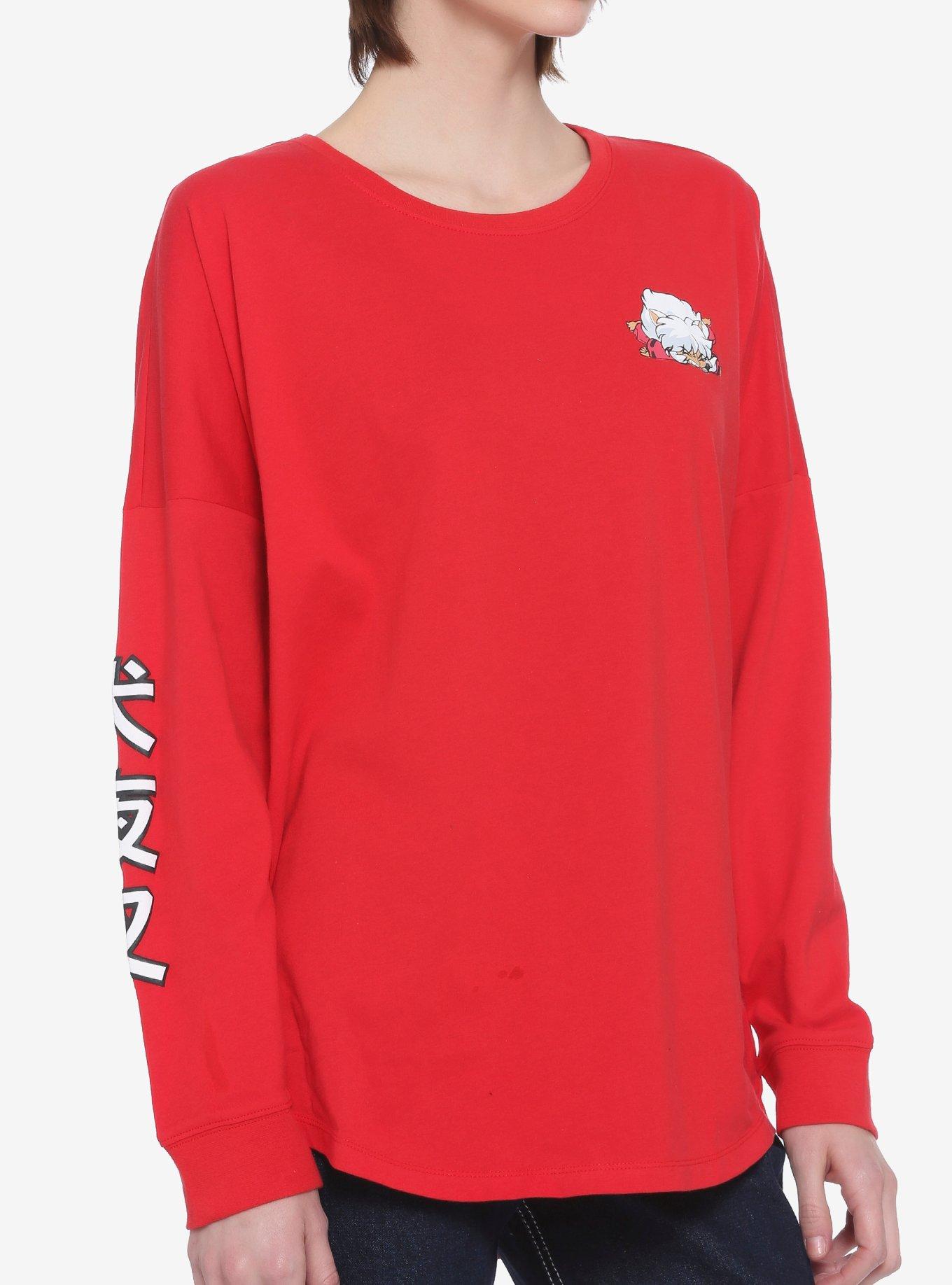 Inuyasha Sit Boy Girls Athletic Jersey, RED, alternate