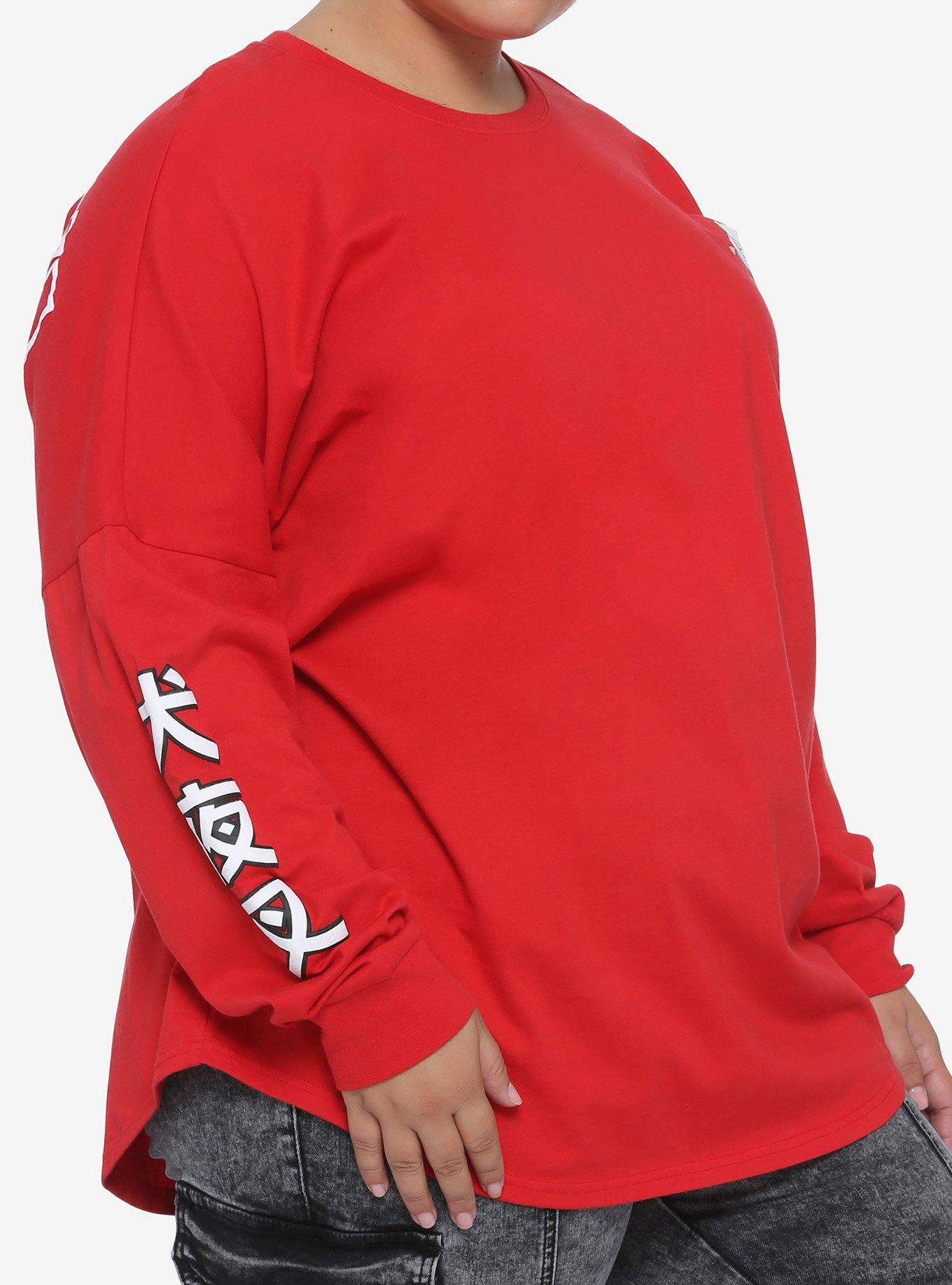 Inuyasha Sit Boy Girls Athletic Jersey Plus Size, RED, alternate