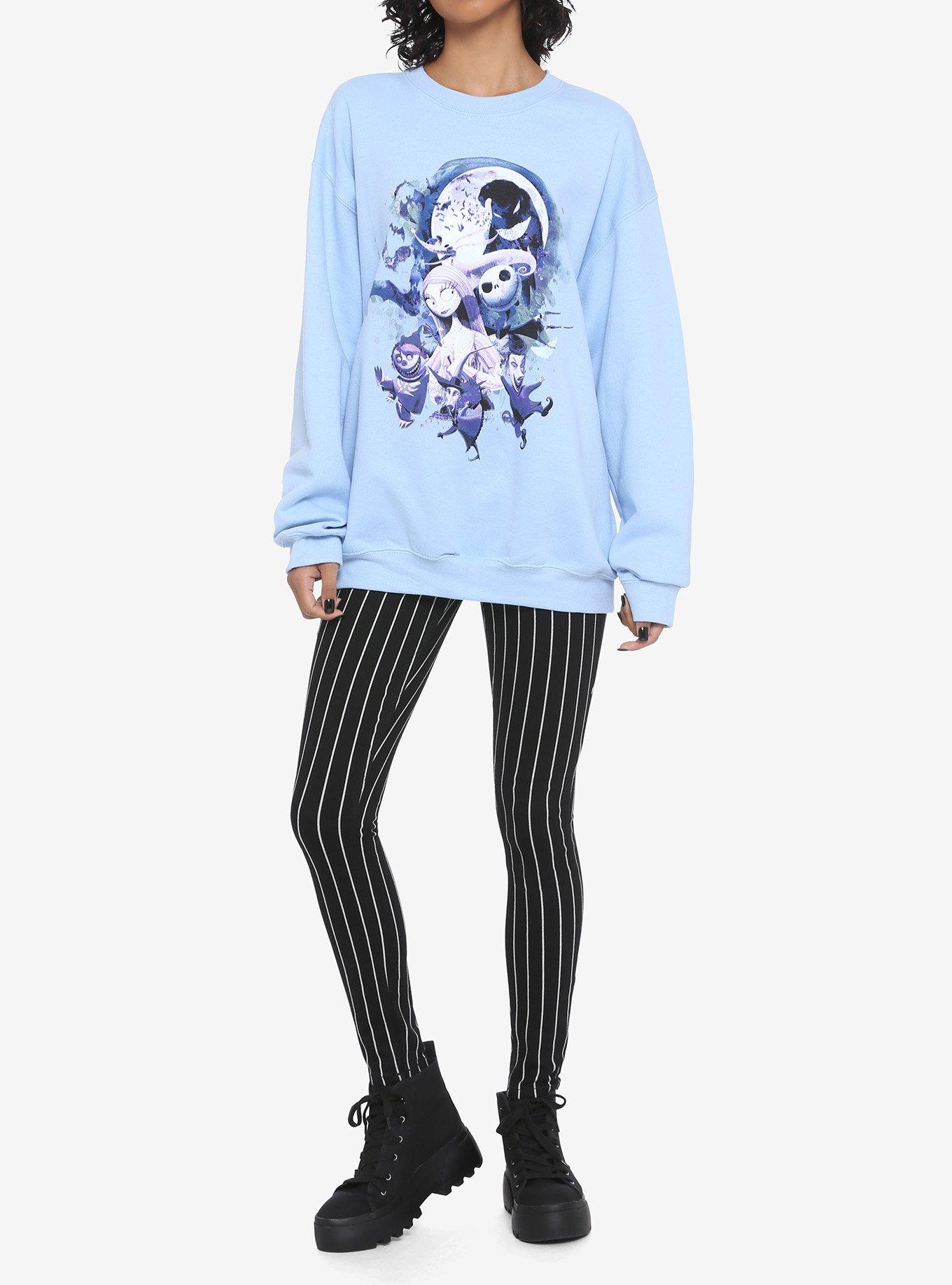 The Nightmare Before Christmas Lavender Print Girls Sweatshirt, MULTI, alternate