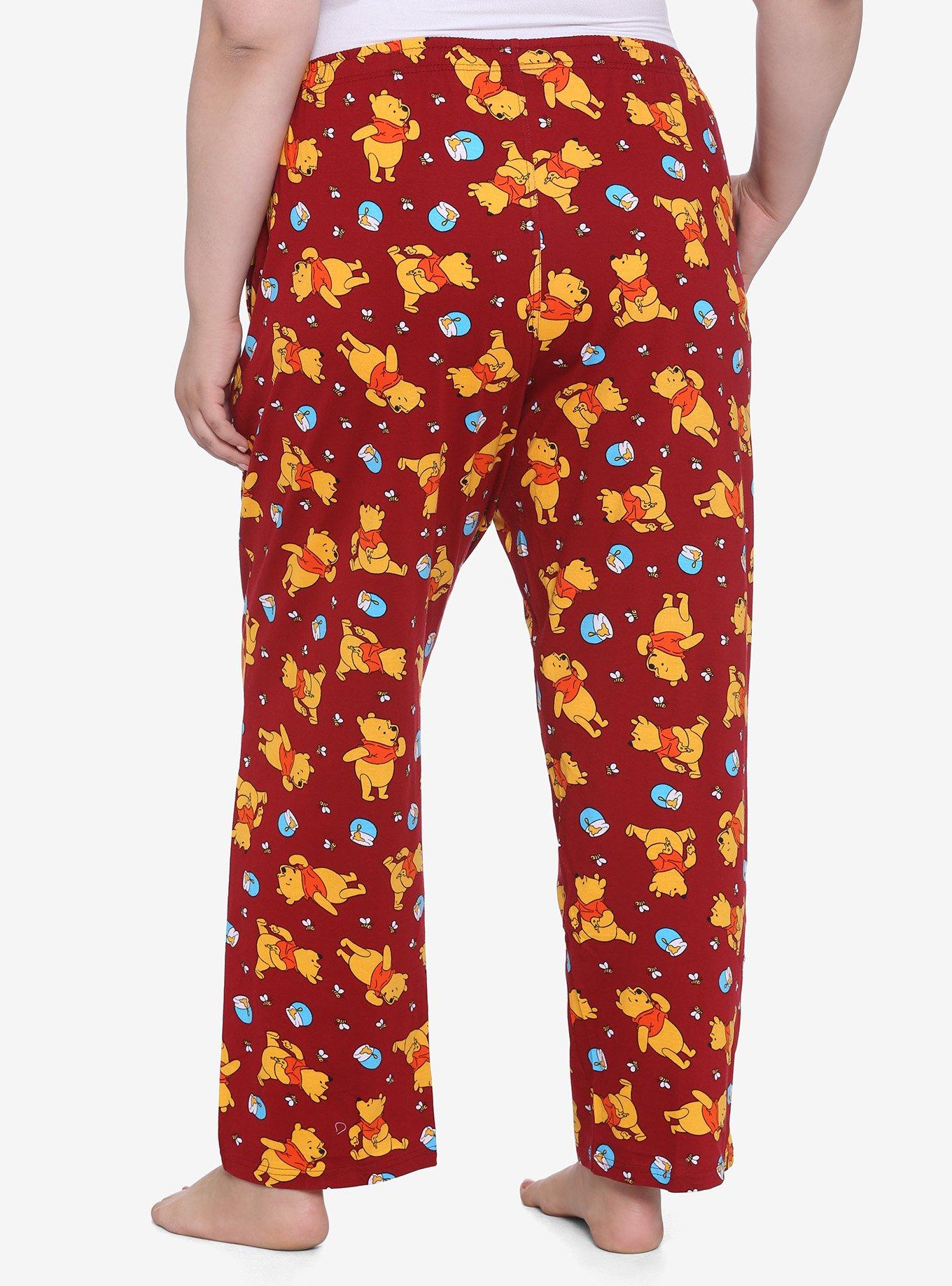 Disney Winnie The Pooh Hunny & Bees Girls Pajama Pants Plus Size, MULTI, alternate