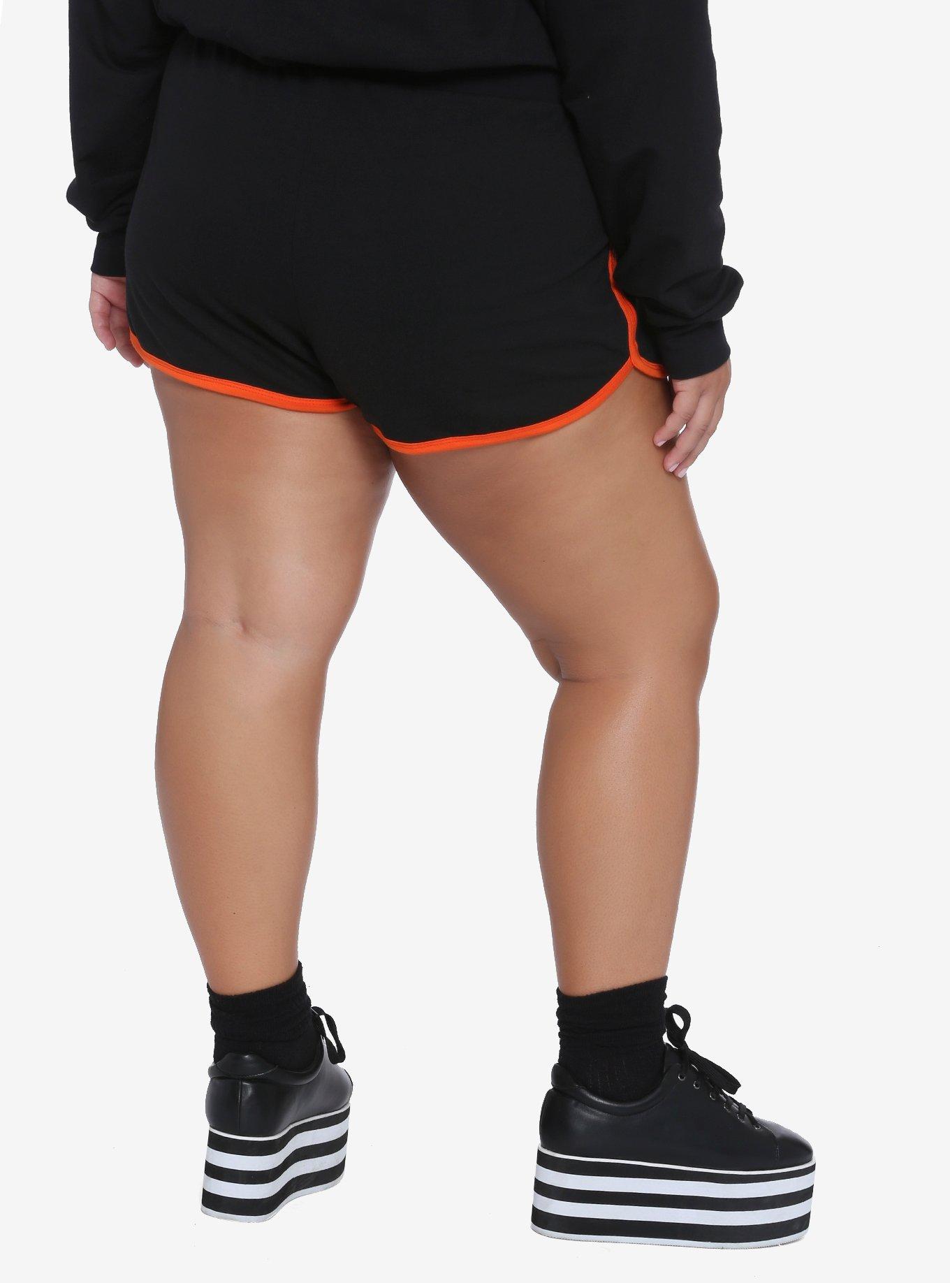 Disney Mickey Mouse Halloween Girls Soft Shorts Plus Size, BLACK, alternate