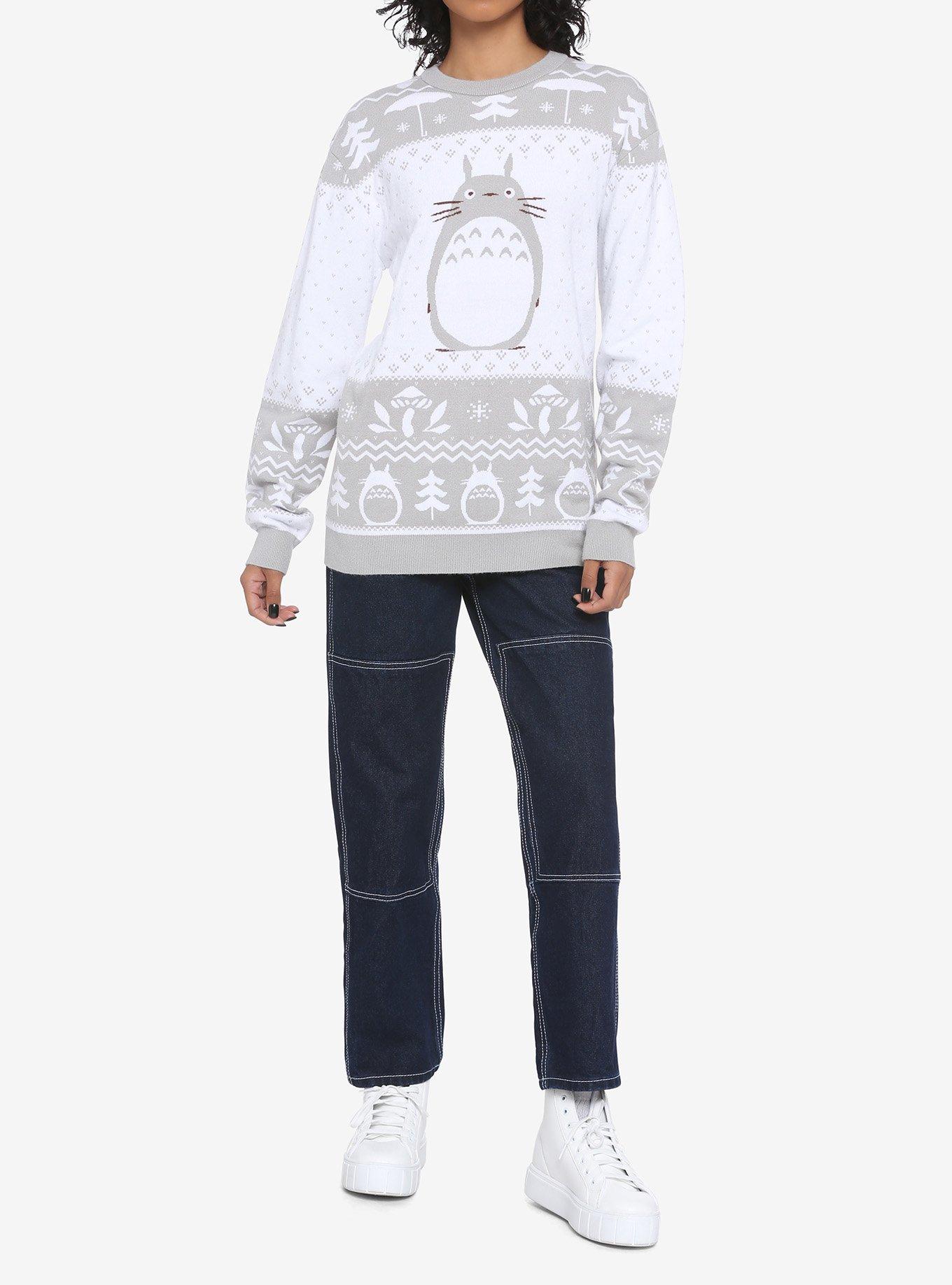 Our Universe Studio Ghibli My Neighbor Totoro Grey & White Fair Isle Sweater, MULTI, alternate