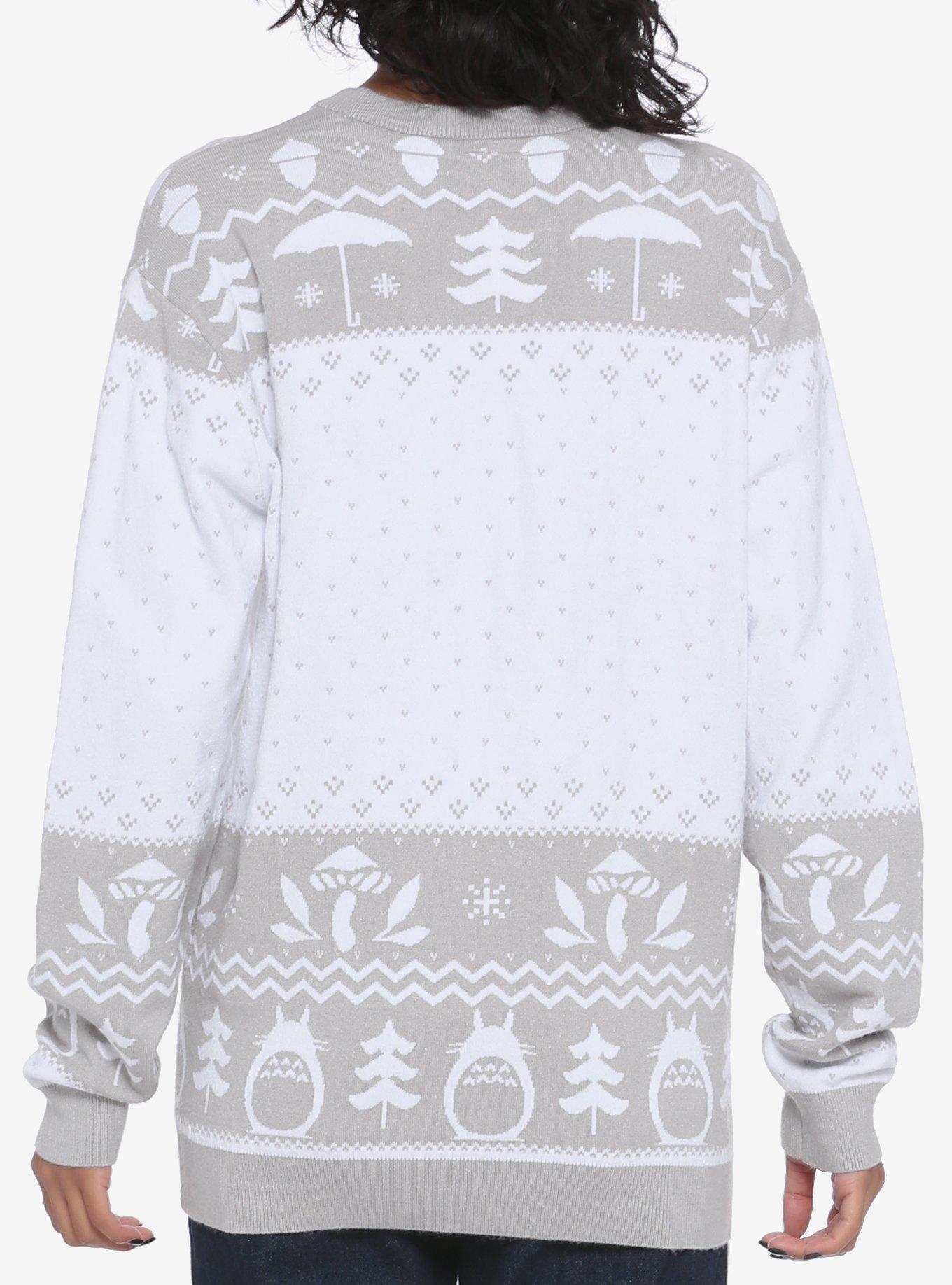 Our Universe Studio Ghibli My Neighbor Totoro Grey & White Fair Isle Sweater, MULTI, alternate