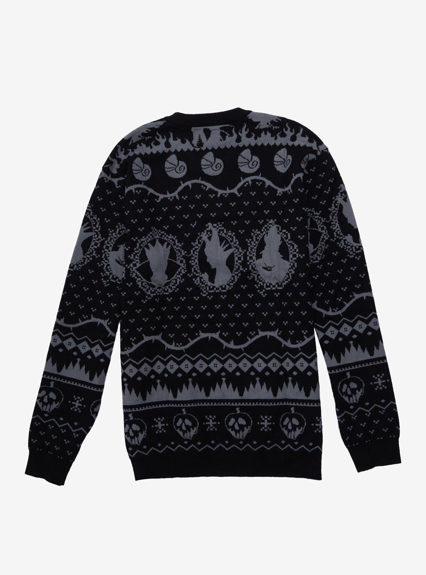 Disney Villains Holiday Sweater - BoxLunch Exclusive, BLACK, alternate