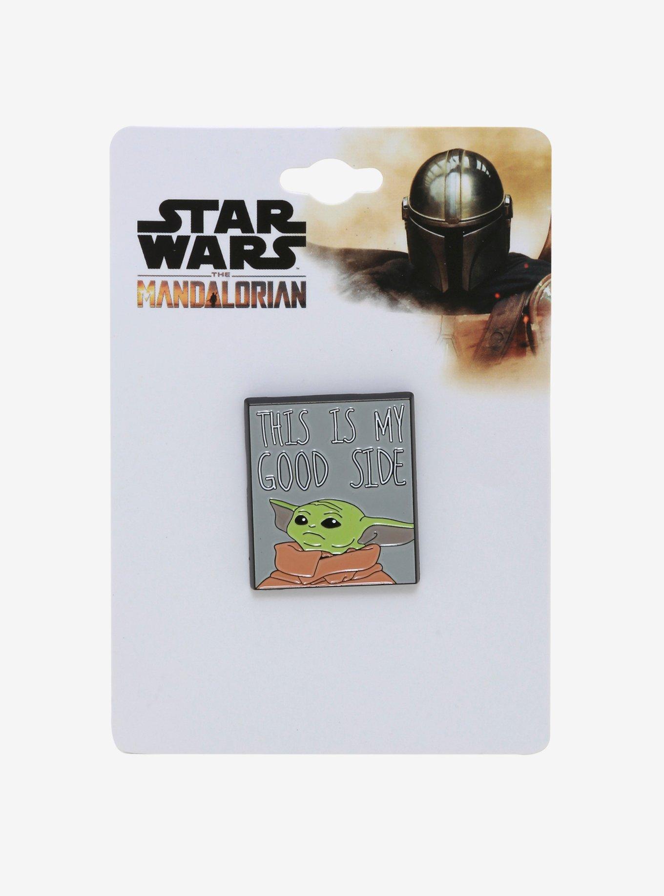 Star Wars The Mandalorian This Is My Good Side Enamel Pin, , alternate