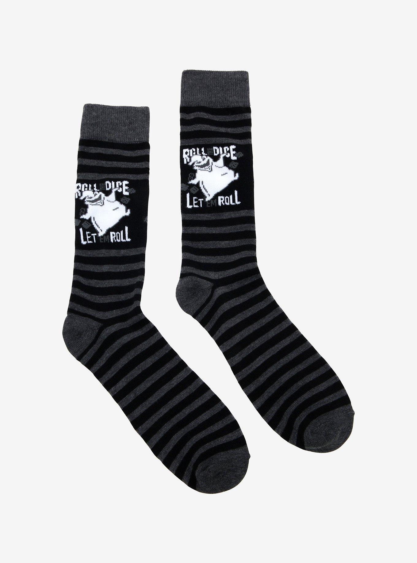 The Nightmare Before Christmas Oogie Boogie Stripe Crew Socks, , alternate